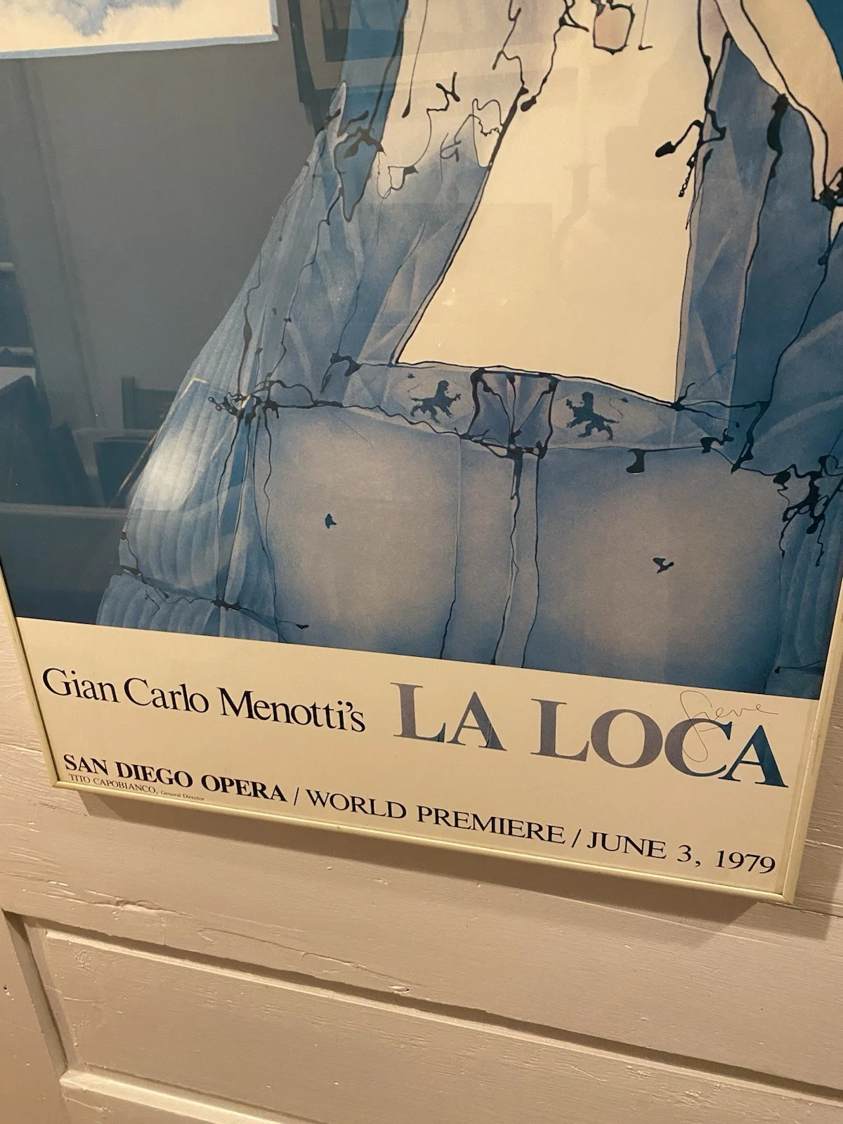 Beverly Sills Signed Poster La Loca 1979 San Diego Opera World Premiere, изображение 4
