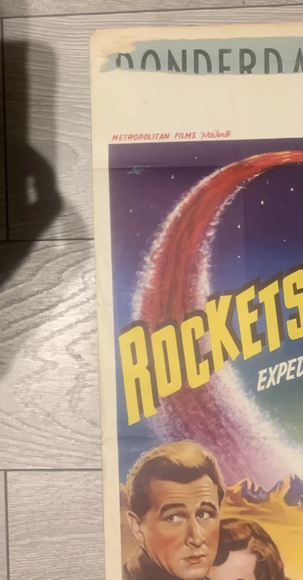 ROCKETSHIP X-M (1950) ORIGINAL BELGIUM POSTER SCI-FI VERY GOOD CONDITION, изображение 4