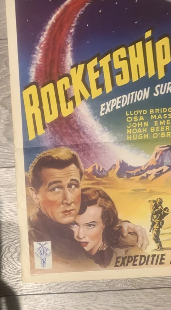 ROCKETSHIP X-M (1950) ORIGINAL BELGIUM POSTER SCI-FI VERY GOOD CONDITION, изображение 5