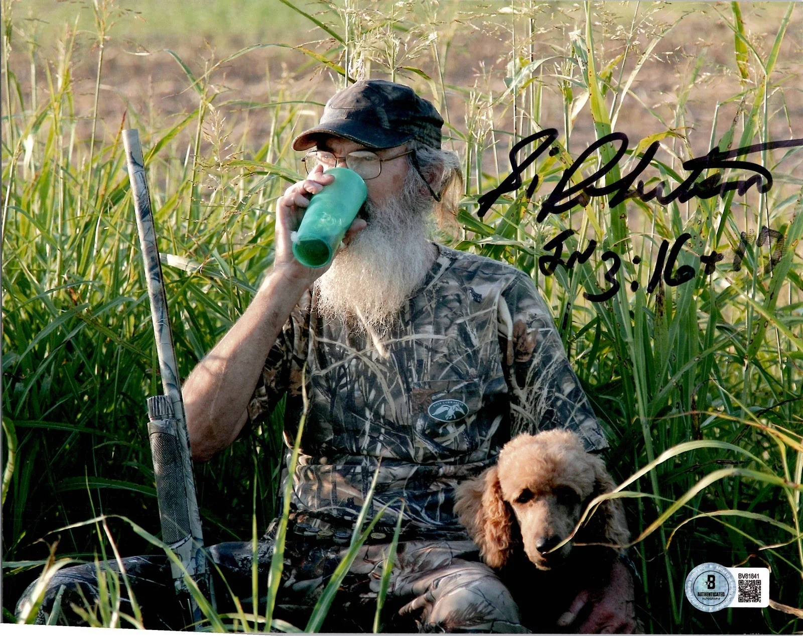 Si Robertson — SI ROBERTSON SIGNED AUTOGRAPH 8X10 PHOTO DUCK DYNASTY UNCLE SI BECKETT BAS COA