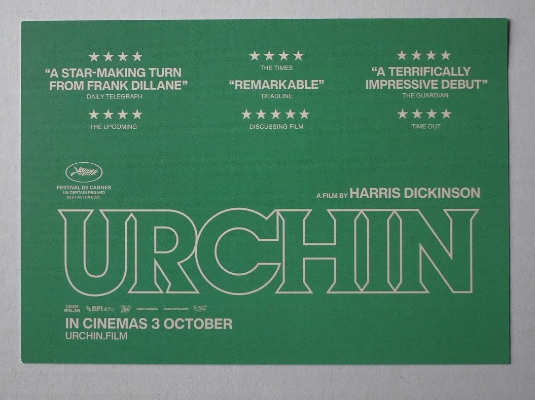 2 x URCHIN promo postcard (2025 movie, Frank Dillane, Harris Dickinson), image 2