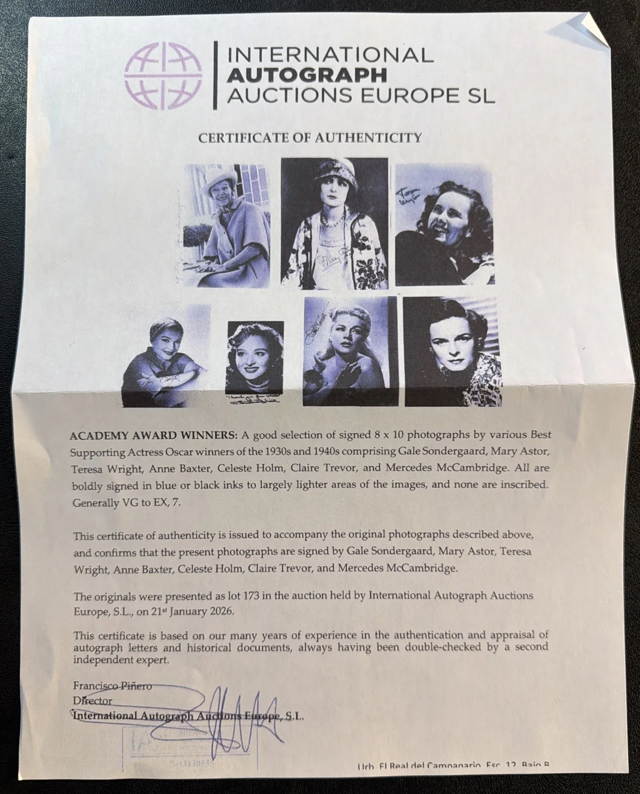 Anne Baxter — Anne Baxter Signed 8x10 Photo Oscar Winner All About Eve Autograph, изображение 3