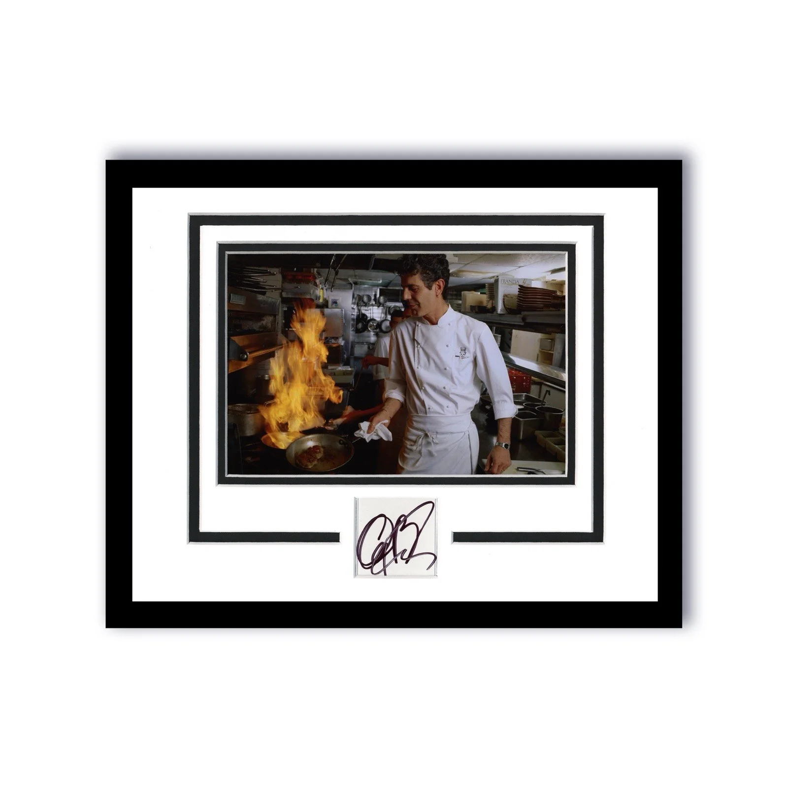 Anthony Bourdain — Anthony Bourdain Autographed Signed 11x14 Matted Framed Photo Chef ACOA RARE