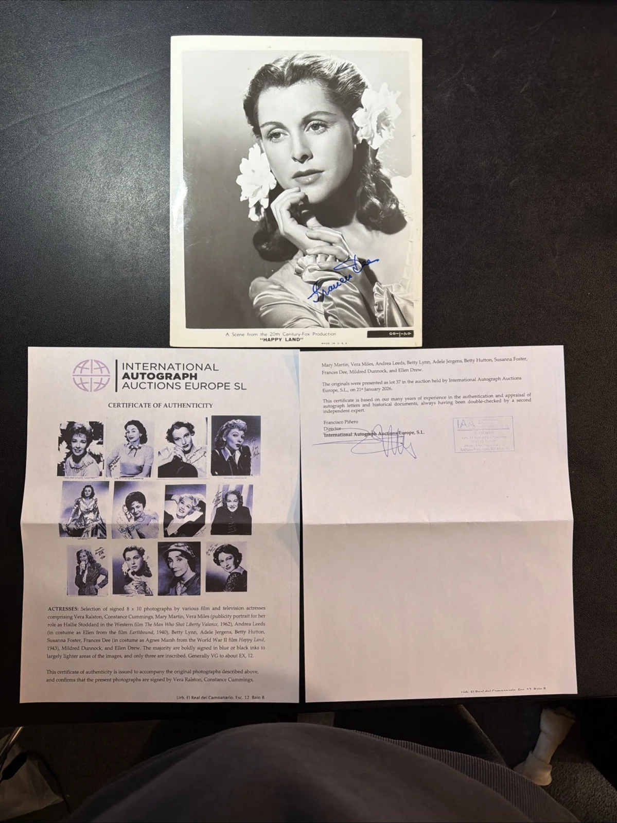 Frances Dee — Frances Dee Signed 8x10 Photo Vintage Hollywood Actress Autograph, изображение 5