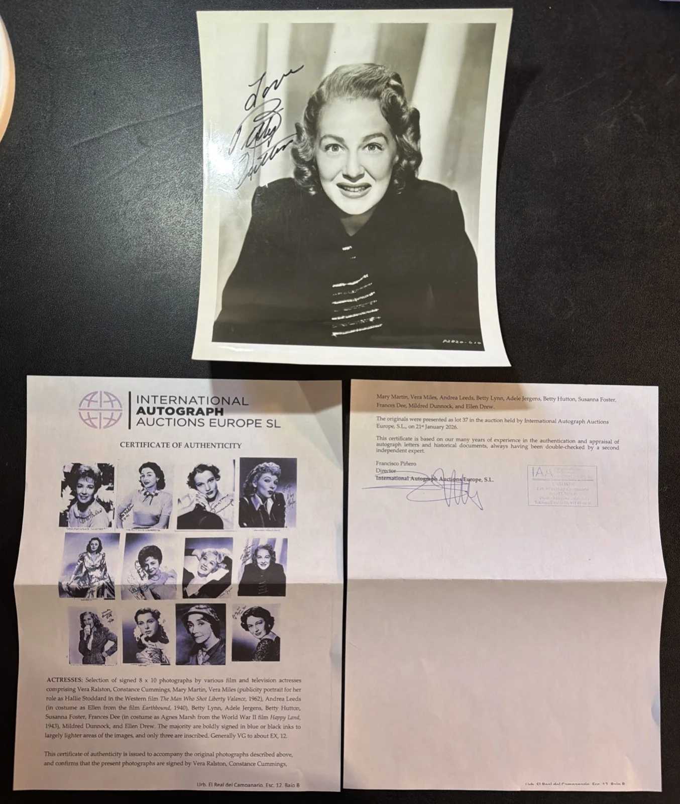 Betty Hutton — Betty Hutton Signed 8x10 Photo Vintage Paramount Actress Autograph, image 5