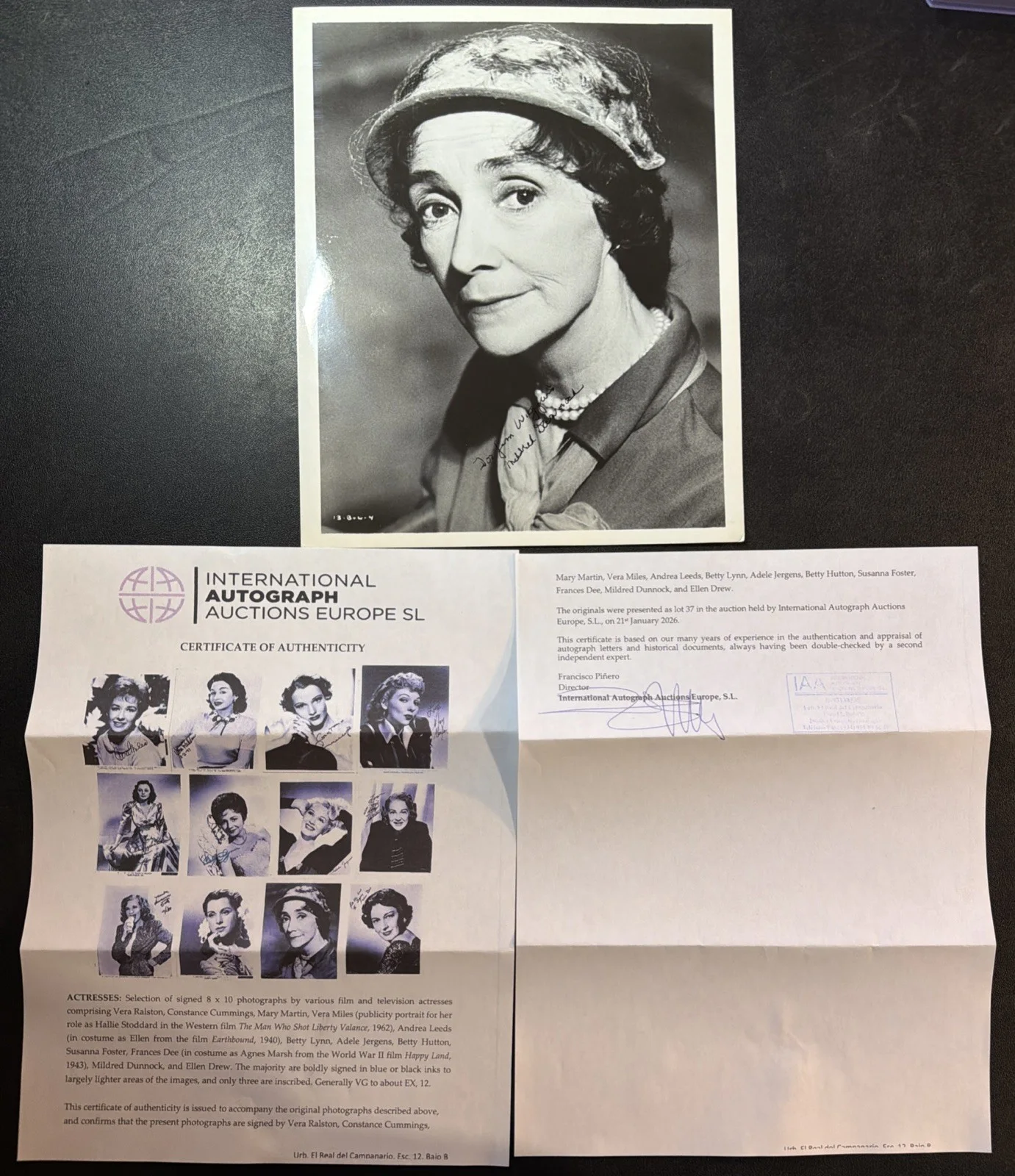 Mildred Dunnoxk — Mildred Dunnock Signed 8x10 Photo Vintage Hollywood Autograph, image 5