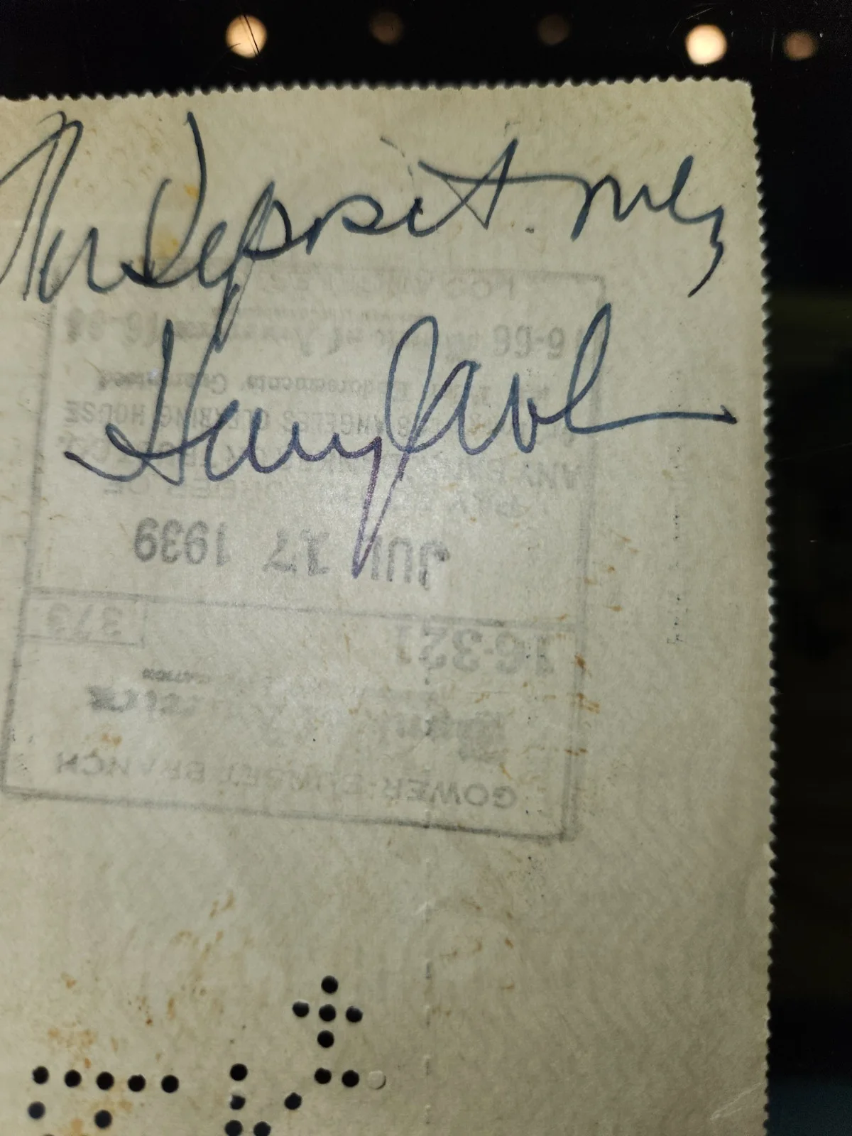 David O Selznick — DAVID O SELZNICK Check to Producer Harry Cohn SIGNED 1939 Autograph Signature, изображение 3