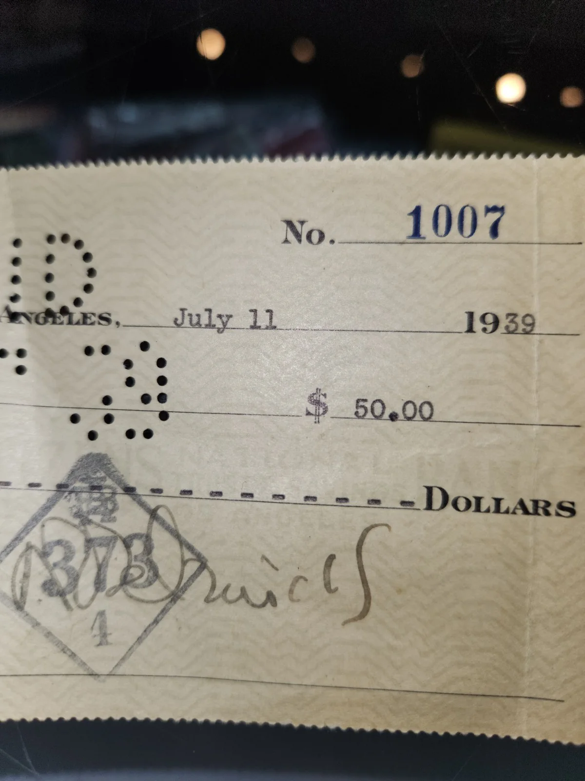 David O Selznick — DAVID O SELZNICK Check to Producer Harry Cohn SIGNED 1939 Autograph Signature, изображение 4