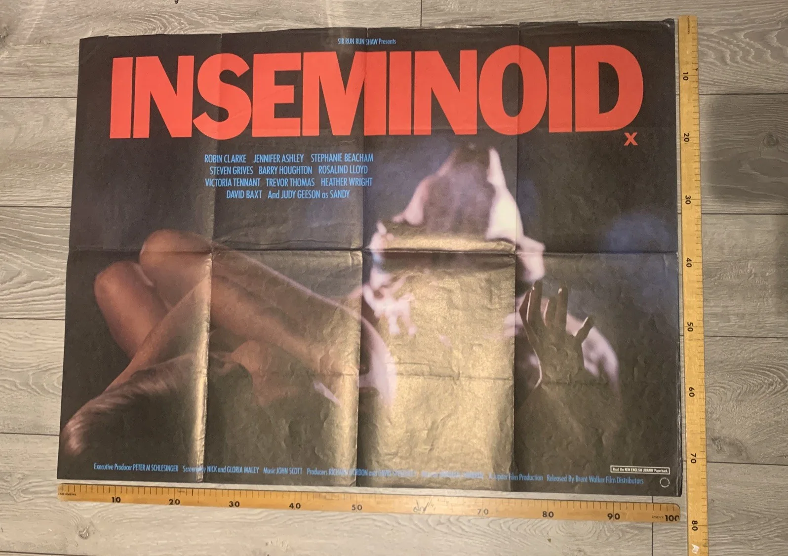 INSEMINOID 1981 UK QUAD POSTER NORMAN J WARREN HORROR SCI-FI VERY GOOD CONDITION, image 2