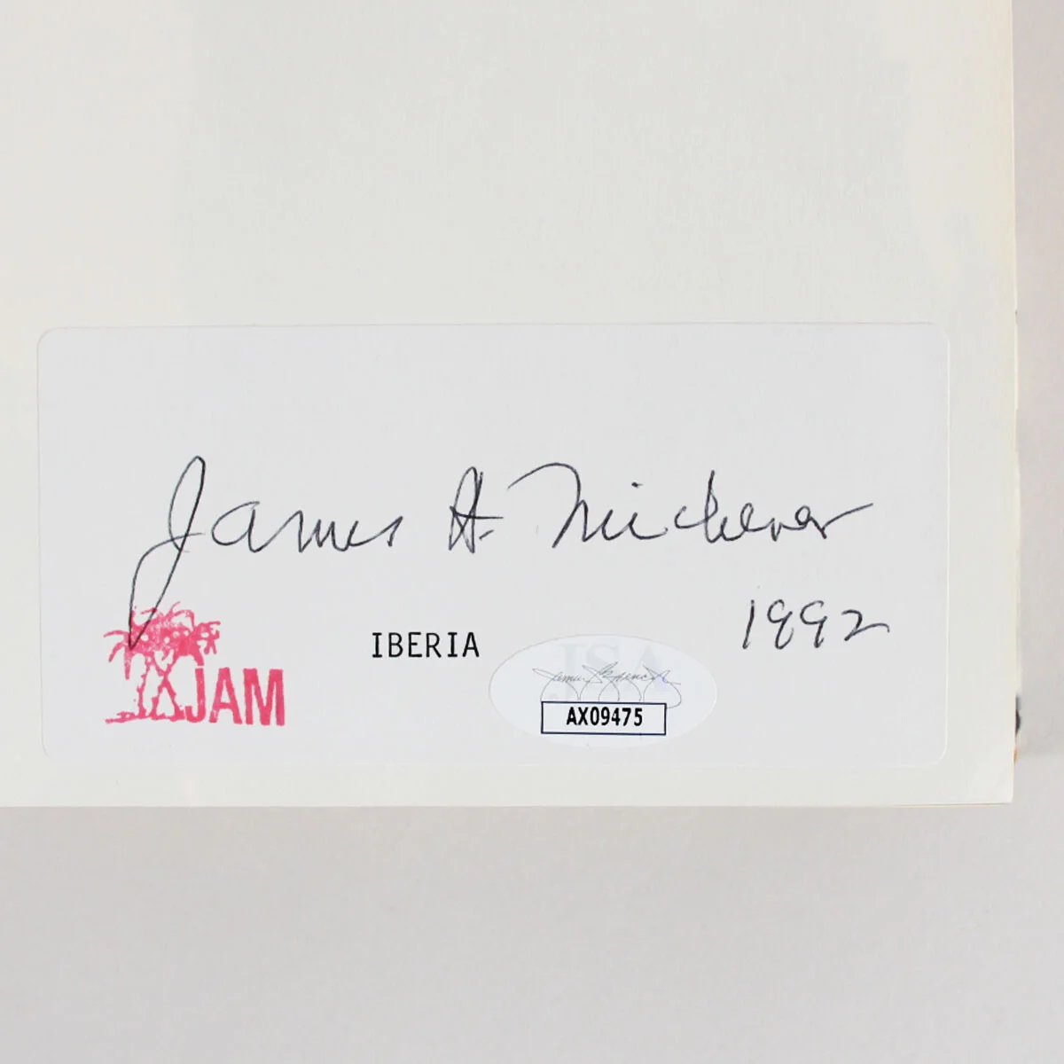 James A. Michener Signed Book Iberia - COA JSA, image 2