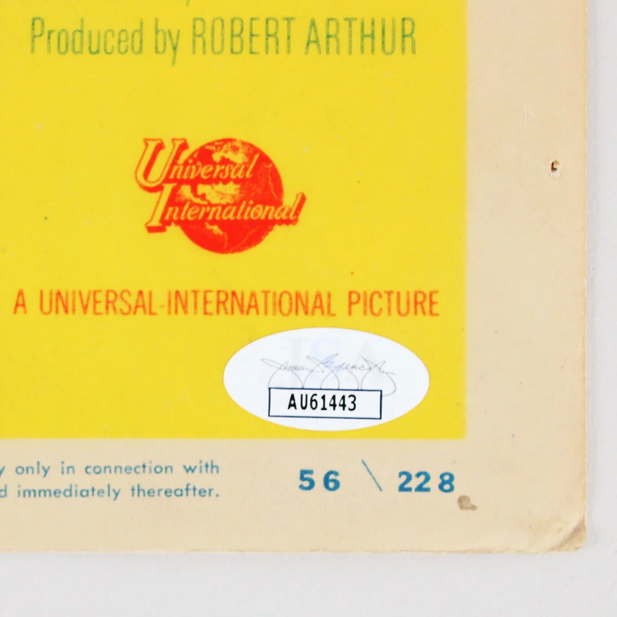 Mickey Rooney Signed Lobby Card Francis in the Haunted House - COA JSA, изображение 3
