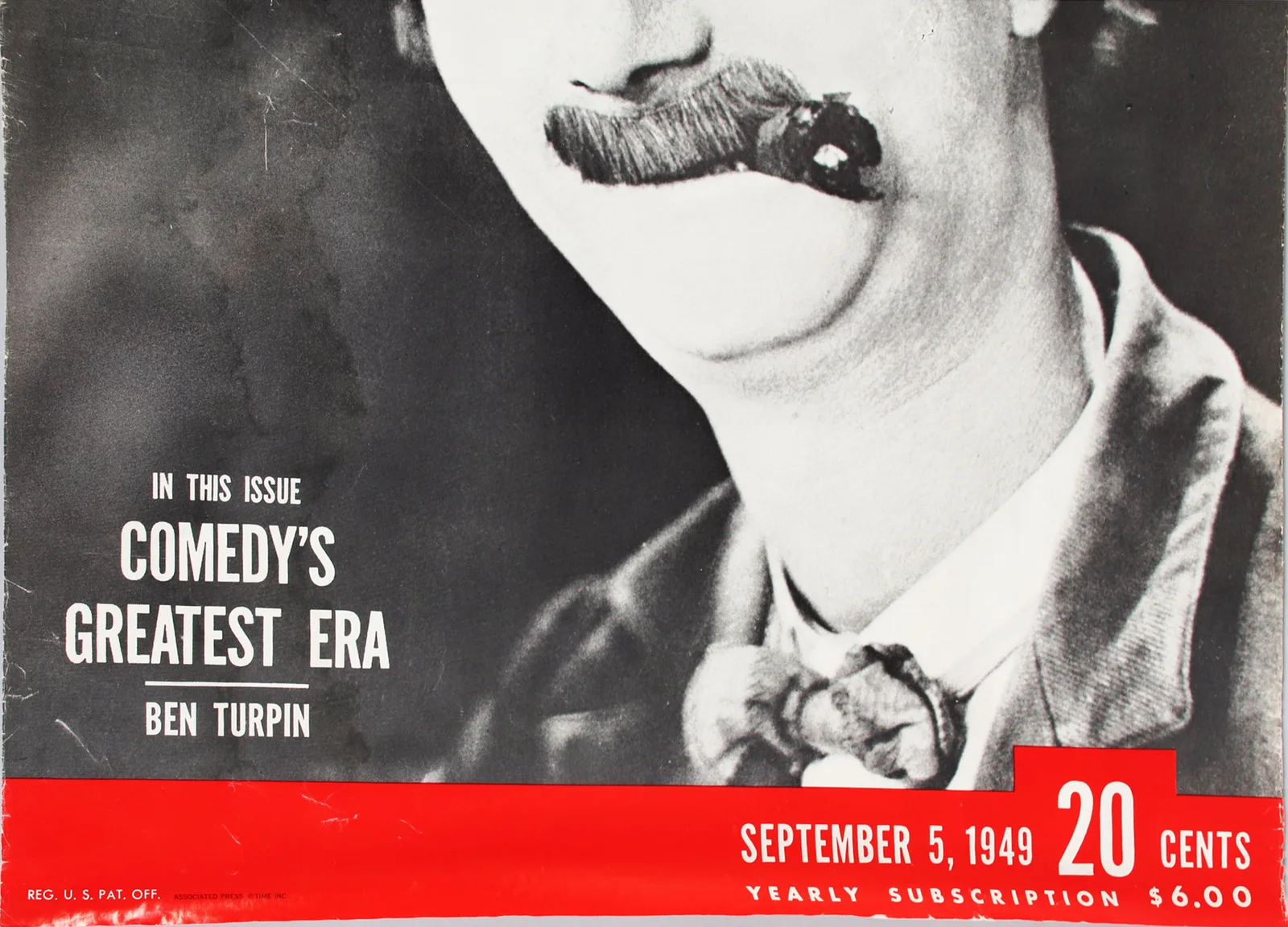 1949 Life Magazine Poster Newstand Ben Turpin, изображение 3