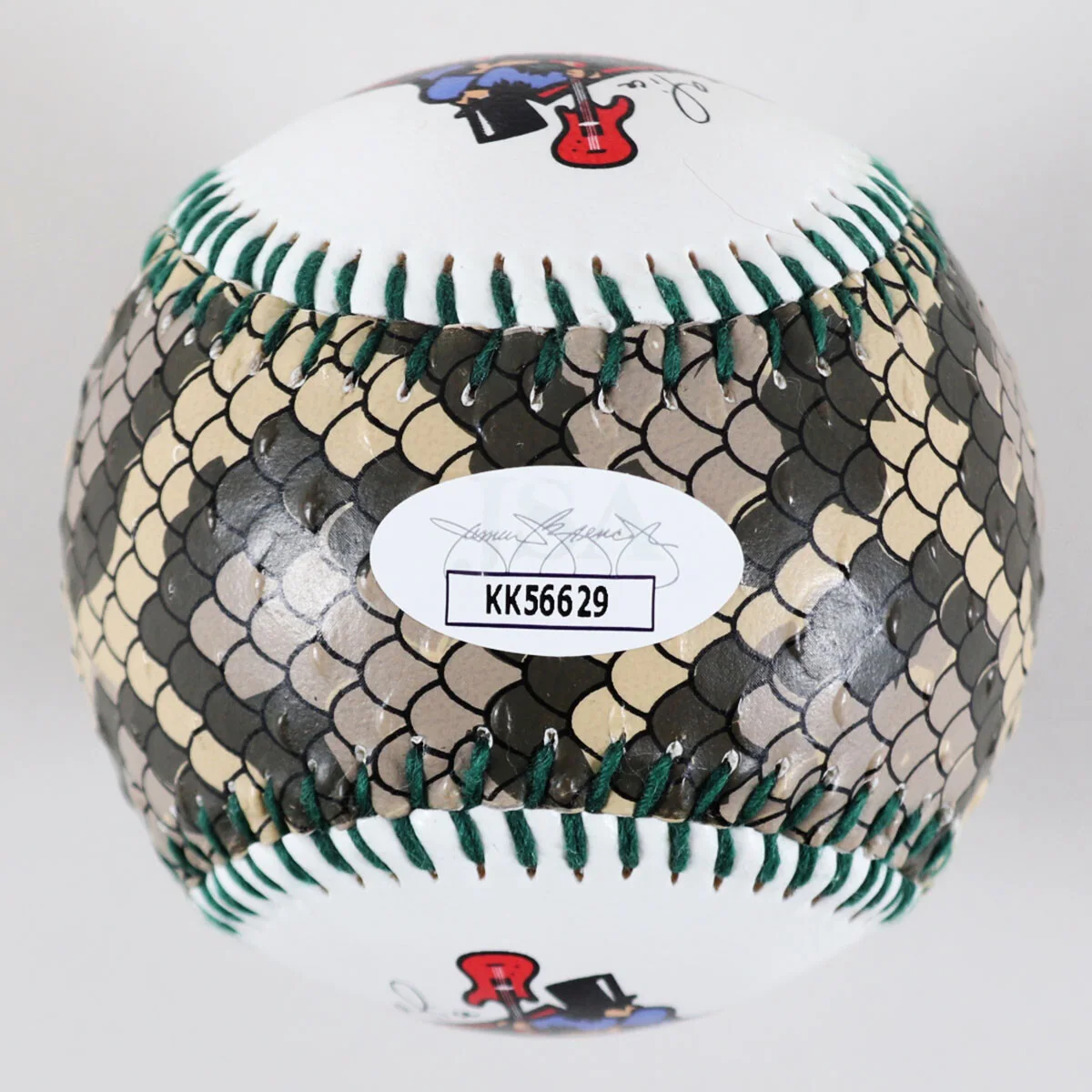 Alice Cooper Signed Baseball on SNAKESKIN- COA JSA, image 2