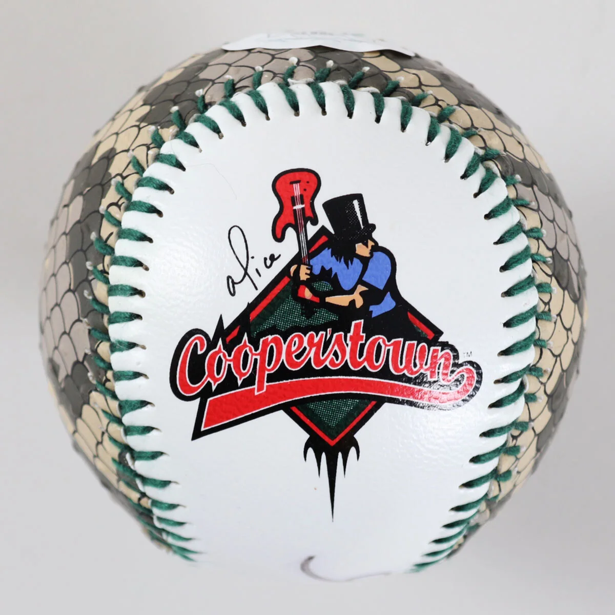 Alice Cooper Signed Baseball on SNAKESKIN- COA JSA, image 5