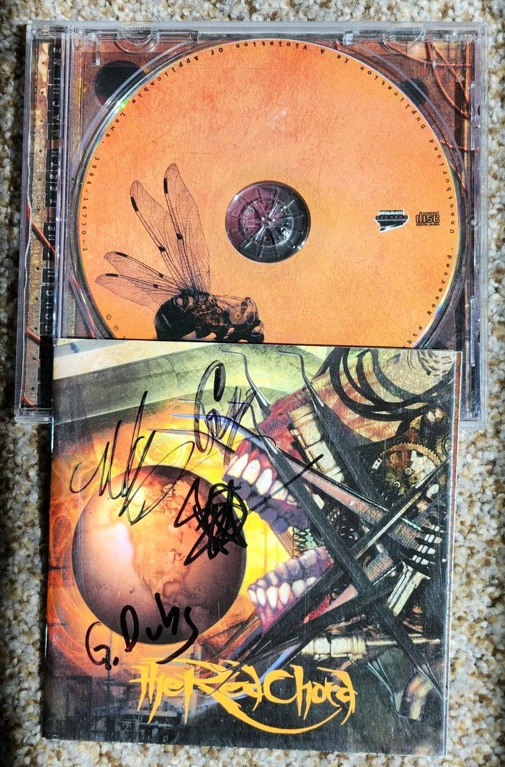 Rare Signed The Red Chord CD Fed Through the Teeth Machine AUTOGRAPHED by Band, image 2