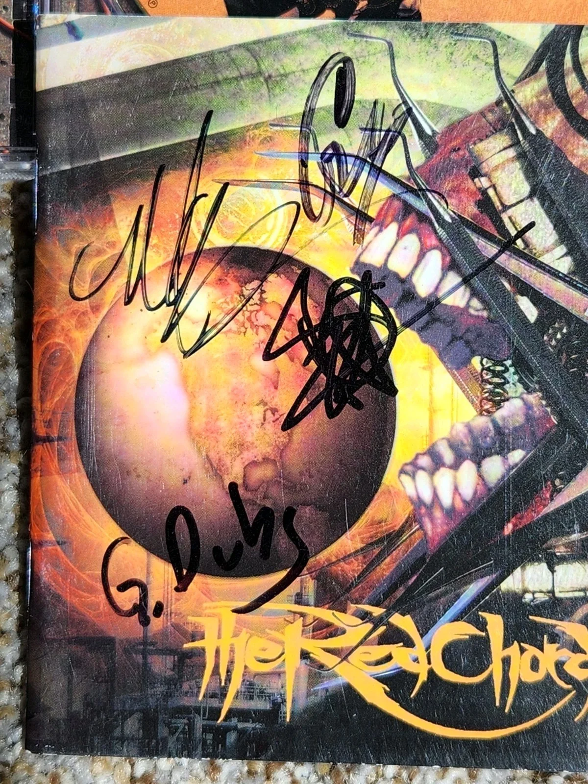 Rare Signed The Red Chord CD Fed Through the Teeth Machine AUTOGRAPHED by Band, image 3