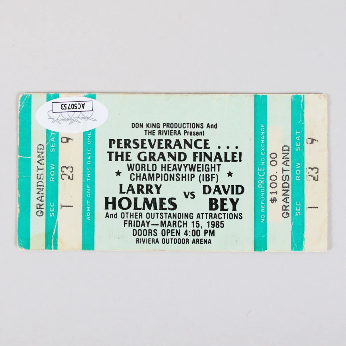 Robert Guillaume Signed Boxing Ticket Benson - COA JSA, image 2
