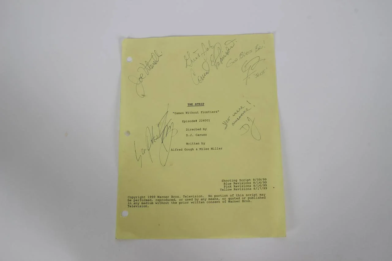 1999 The Strip Signed Script Cover 4 Cast Members "Games Without Frontiers" -..., image 4