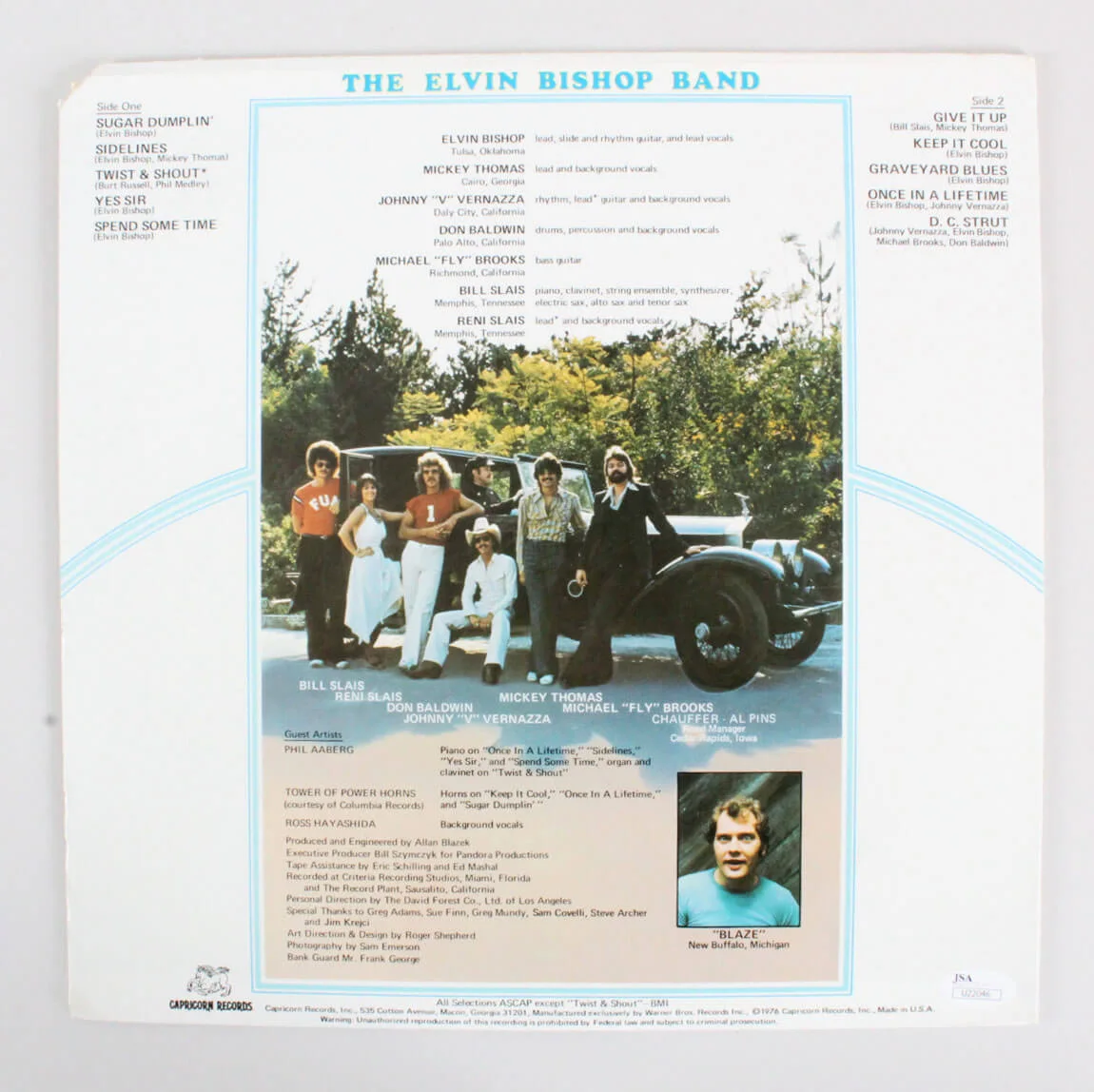 Elvin Bishop Signed Record Album - COA JSA, image 4