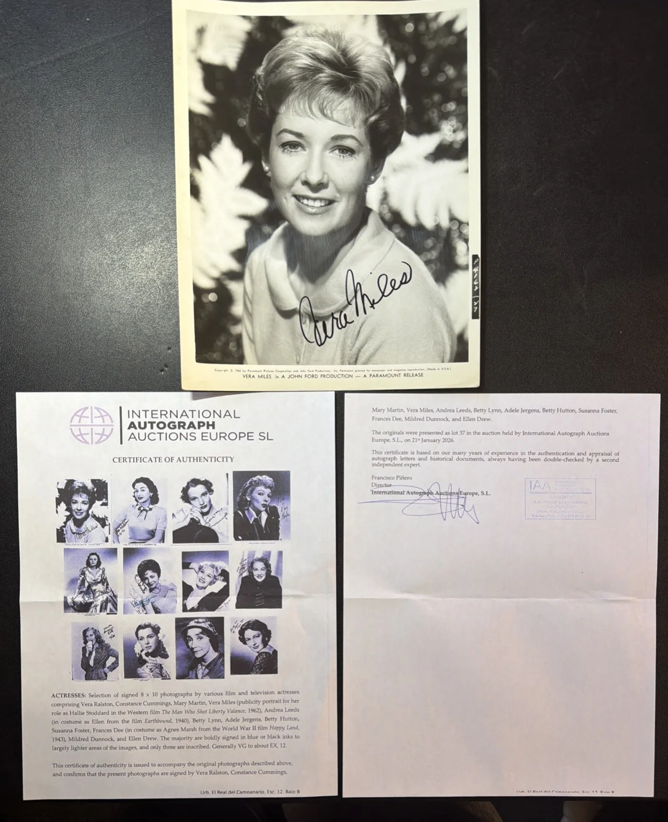 Vera Miles Signed 8x10 Photo Vintage Paramount Psycho Autograph, image 5