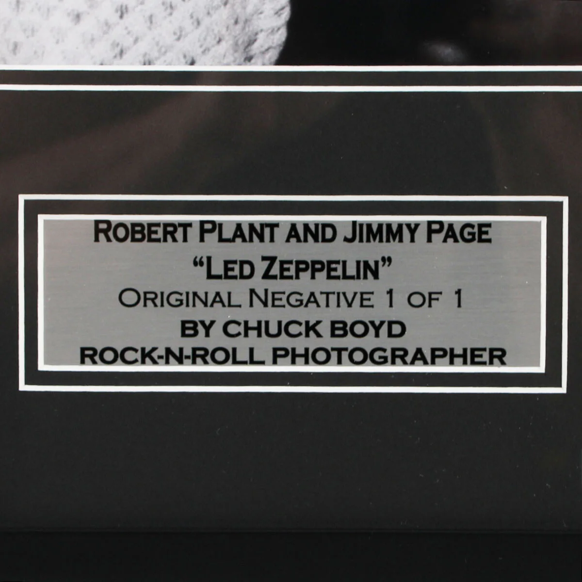 Led Zeppelin Original Negative w/ Photograph Display Chuck Boyd Photography, изображение 2