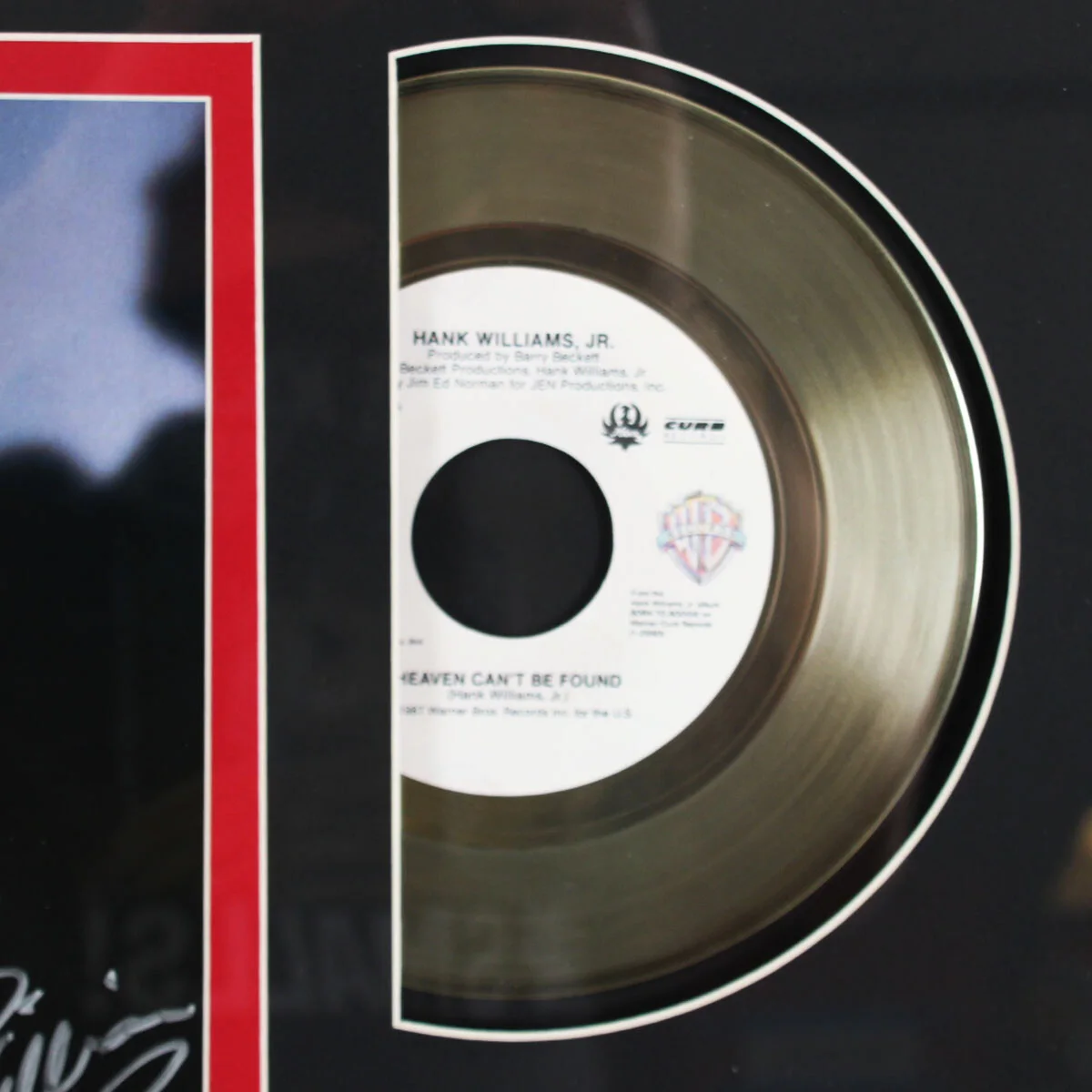 Hank Williams Jr. Signed Photo 8x10 Record Display - COA PSA/DNA, image 5