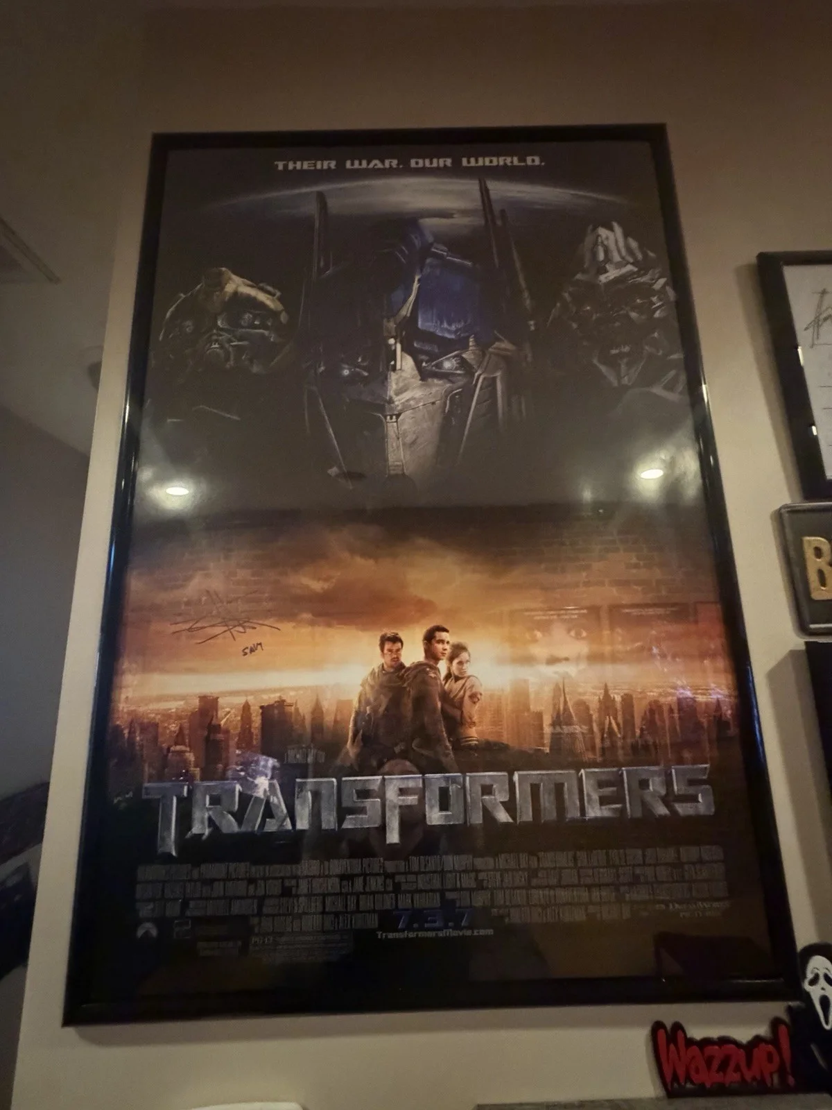 Shia LaBeouf, Megan Fox — Shia LaBeouf, Megan Fox Autographed 2007 Transformers Original 27x40 Poster