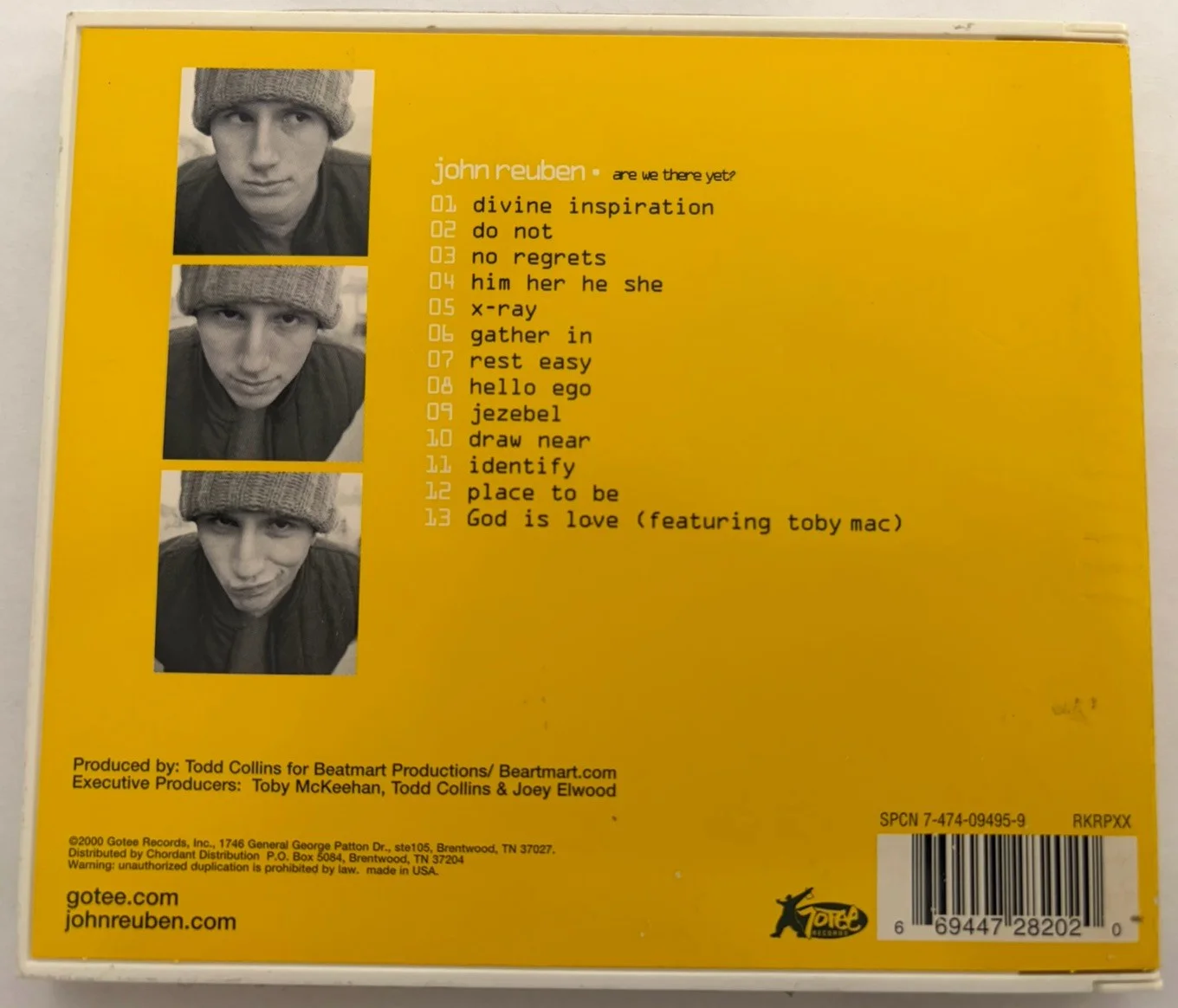 John Reuben Are We There Yet? Signed Autographed CD No Disc 2000 Full Band Rare!, изображение 2