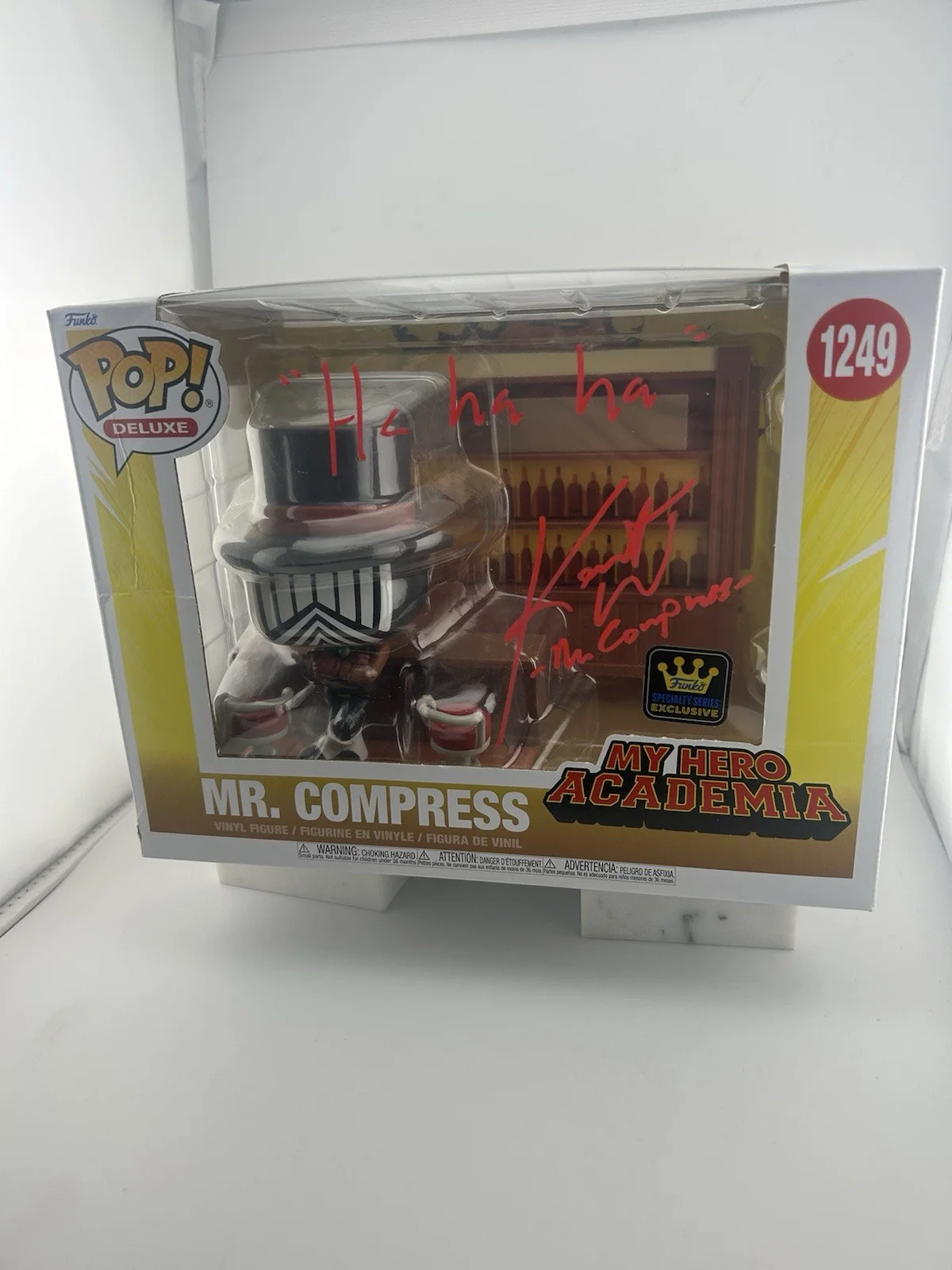 Kent Williams — Kent Williams Signed Funko Pop #1249 “Mr. Compress” My Hero Academia OCCM Cert
