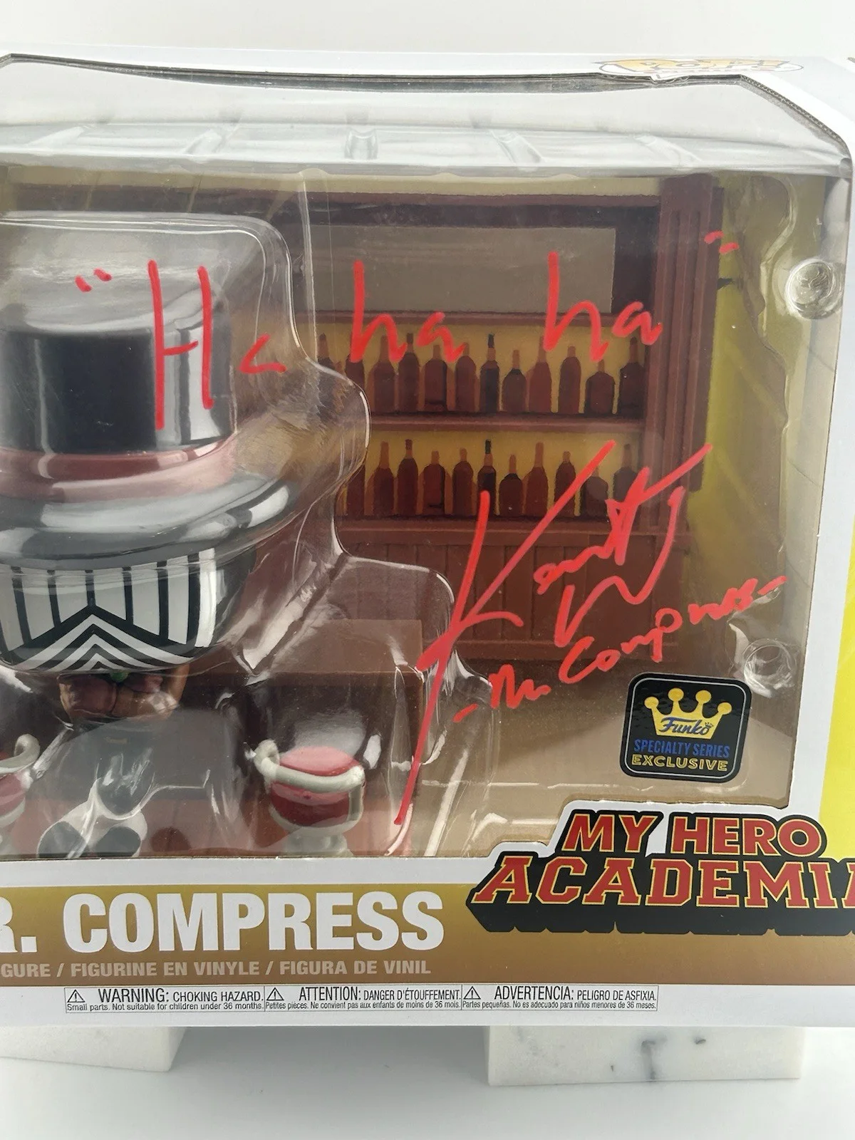 Kent Williams — Kent Williams Signed Funko Pop #1249 “Mr. Compress” My Hero Academia OCCM Cert, изображение 2