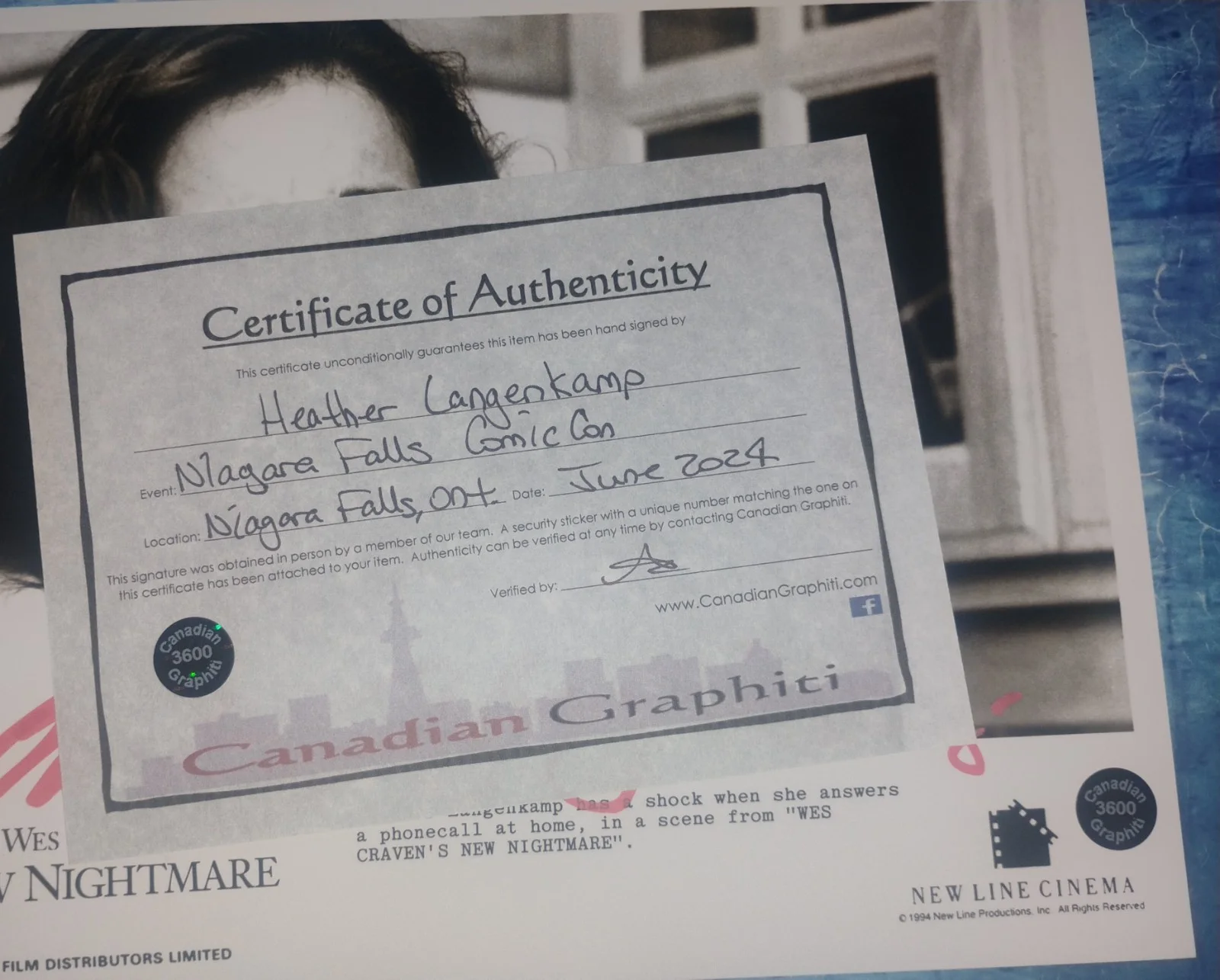Heather Langenkamp Hand Signed 8x10 Photo COA Nightmare On Elm St NO US TARIFFS, изображение 4