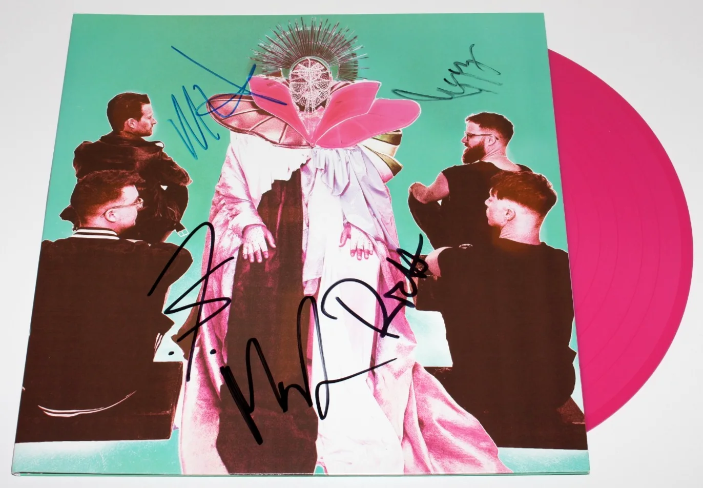 HIGHLY SUSPECT BAND SIGNED 'THE MIDNIGHT DEMON CLUB' ALBUM VINYL RECORD x5 COA, изображение 2