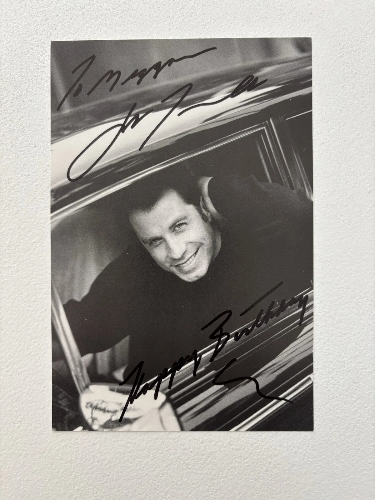 John Travolta — John Travolta - Vintage Autograph - Authentic Hand Signed 4x6 Photo, image 3