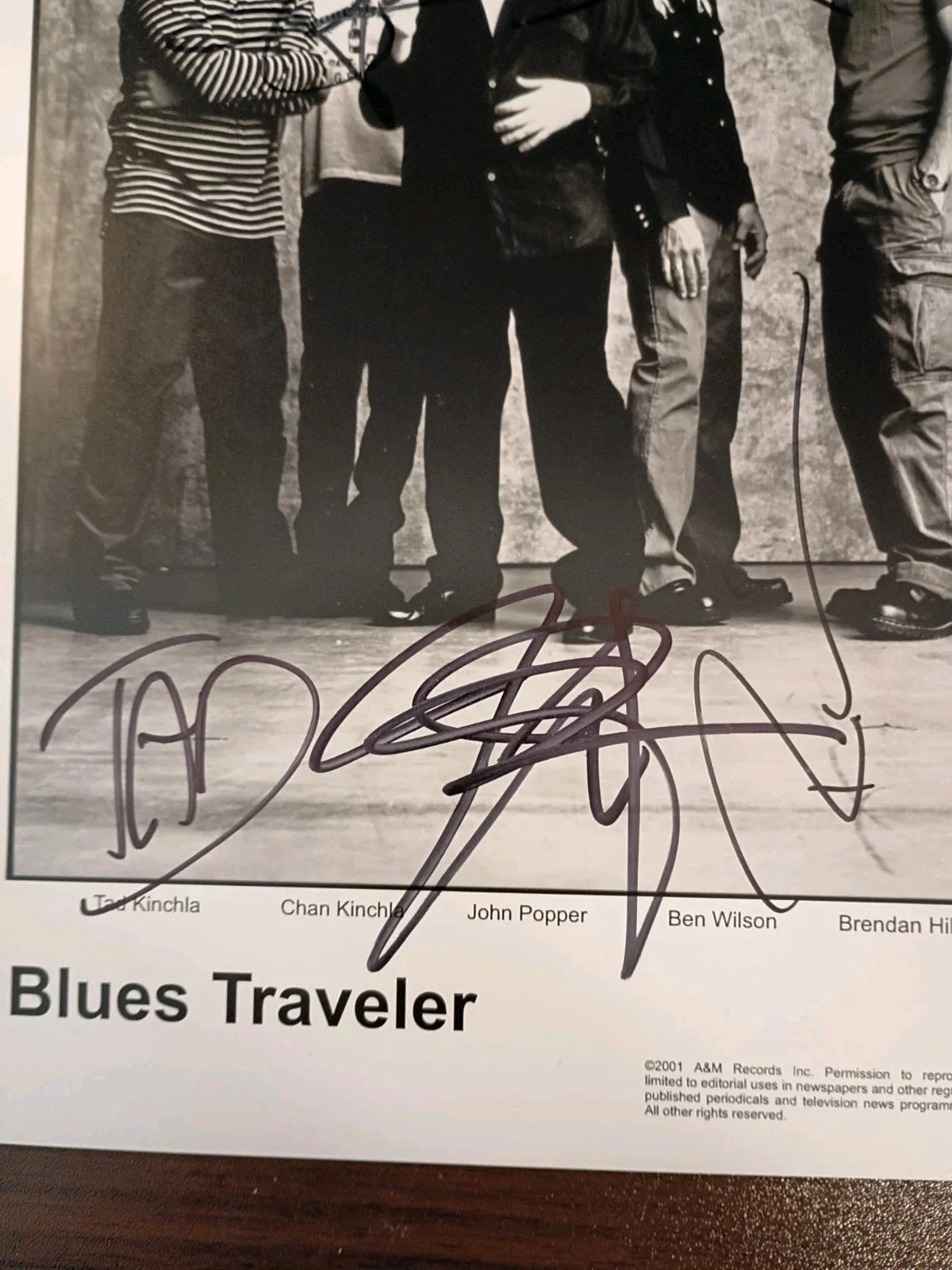Blues Traveler Signed Autographed 8 x 10 Photo - Signed 4 Members, image 2