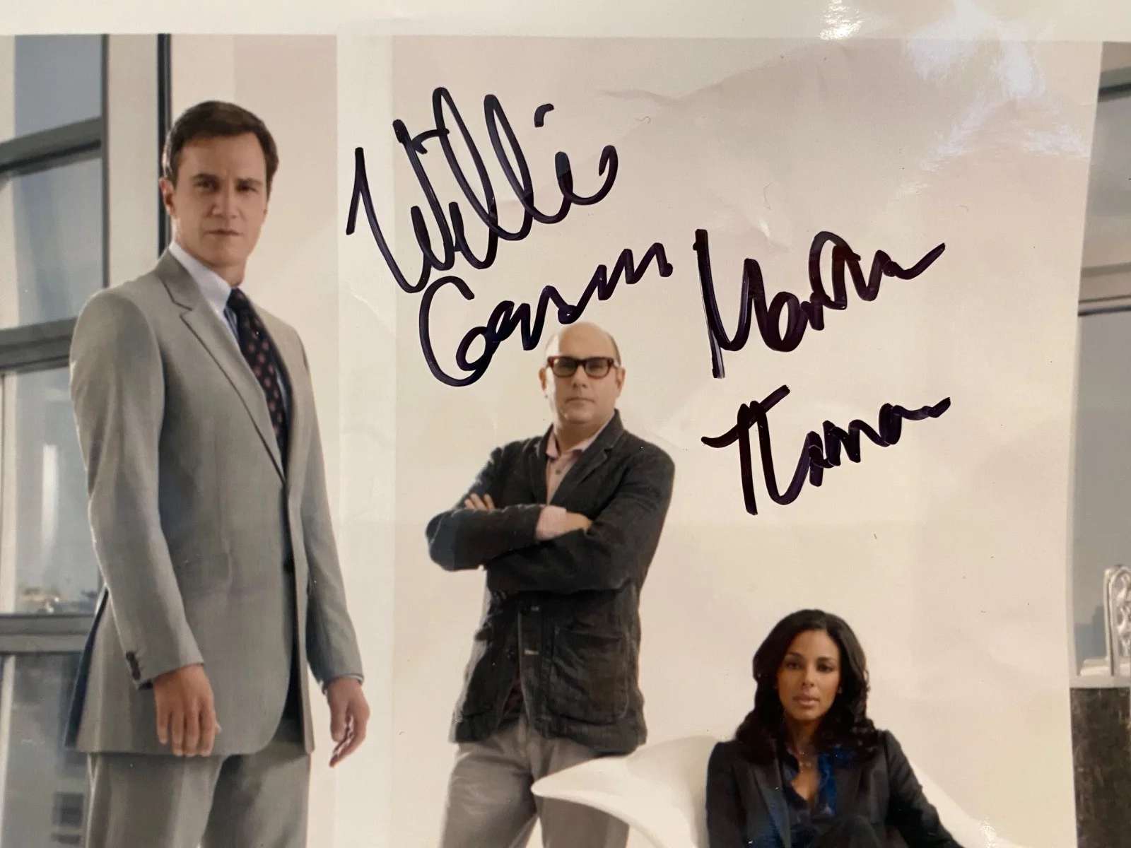 White Collar SDCC 2010 Cast Autographed Print RARE Matt Bomer Tim DeKay 8.5x11, изображение 3