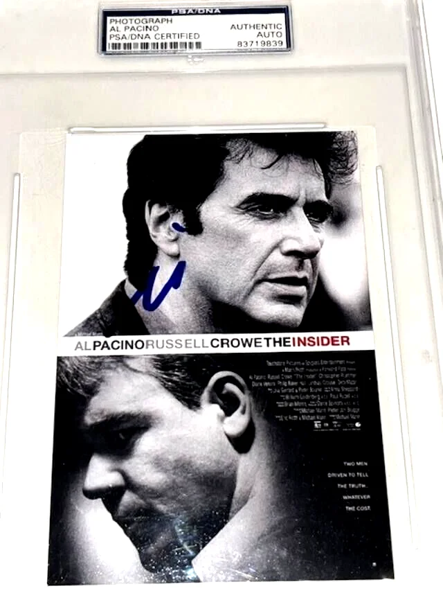 Al Pacino — AL PACINO "The Insider" Signed Autographed 4"x6" Movie Promotional Photo PSA DNA, изображение 4