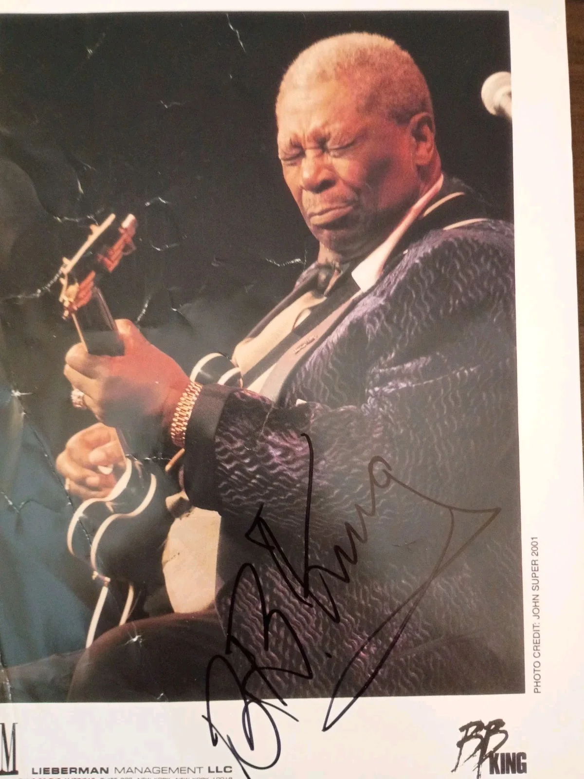 BB King (D 2015) Musician Blues Guitarist Signed 8 x 10 Photo - Beckett BAS, изображение 3