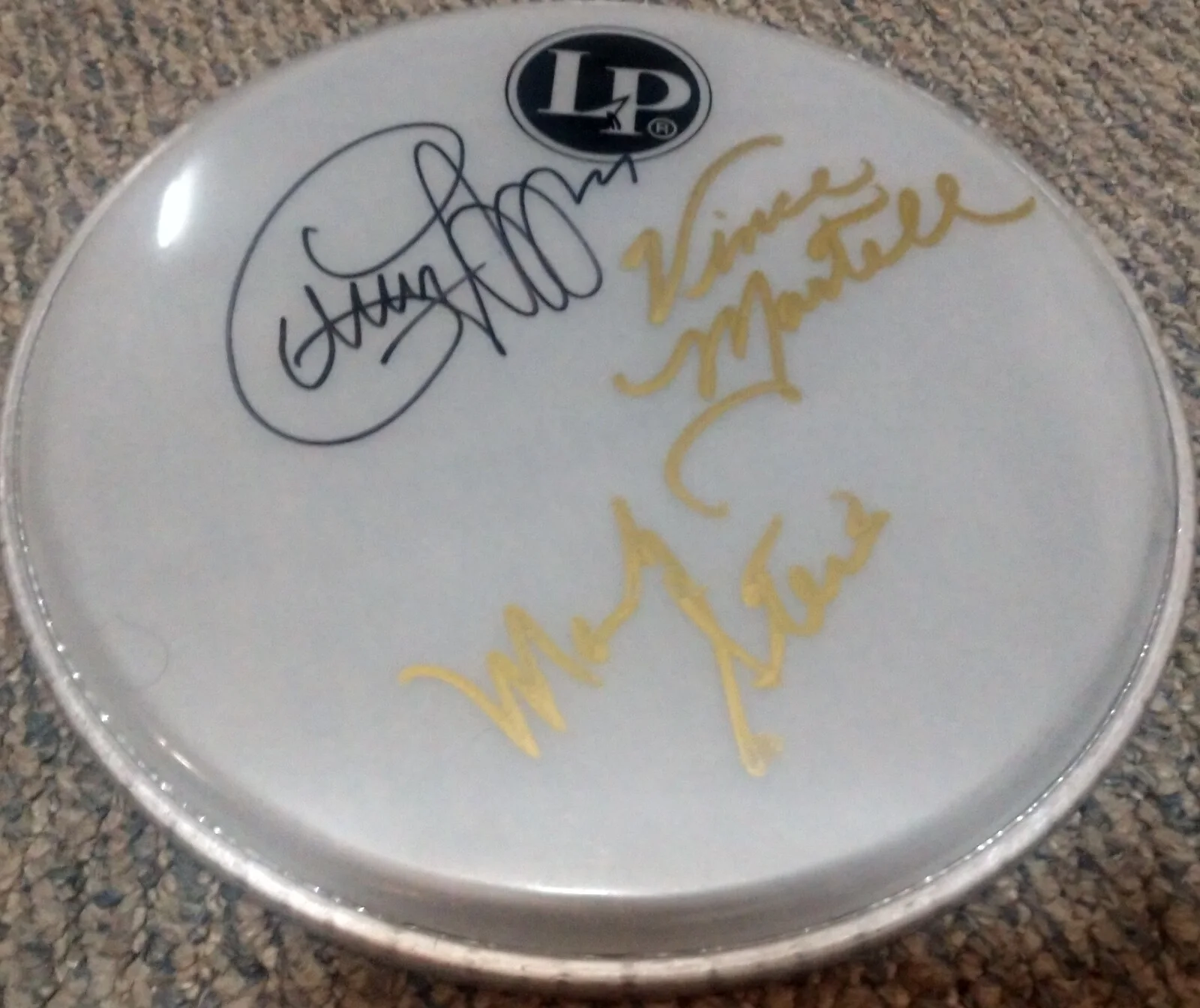 VANILLA FUDGE (Group Band) Signed Autograph Auto 10" Drumhead by 3 Originals, изображение 2