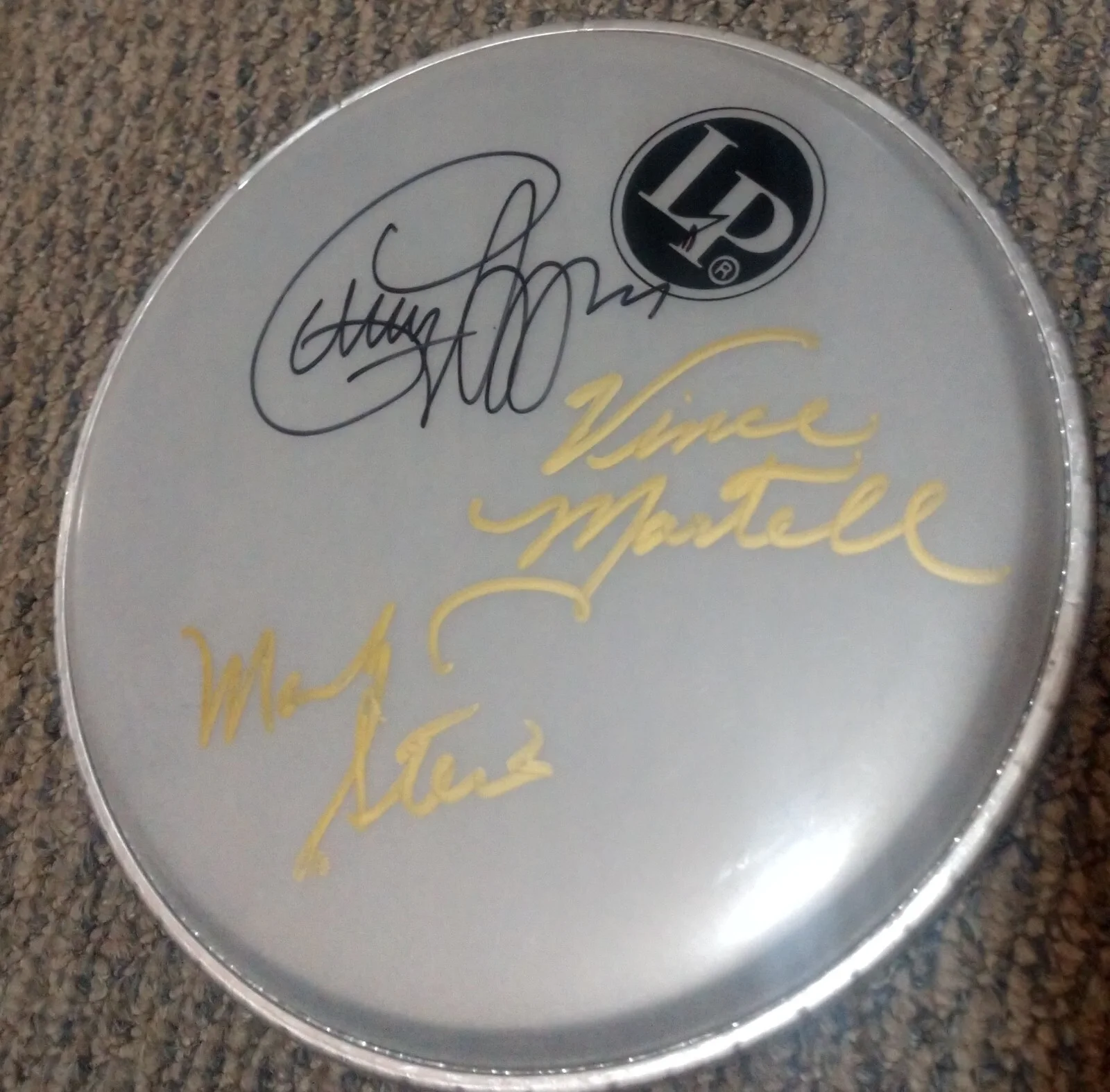 VANILLA FUDGE (Group Band) Signed Autograph Auto 10" Drumhead by 3 Originals, изображение 3