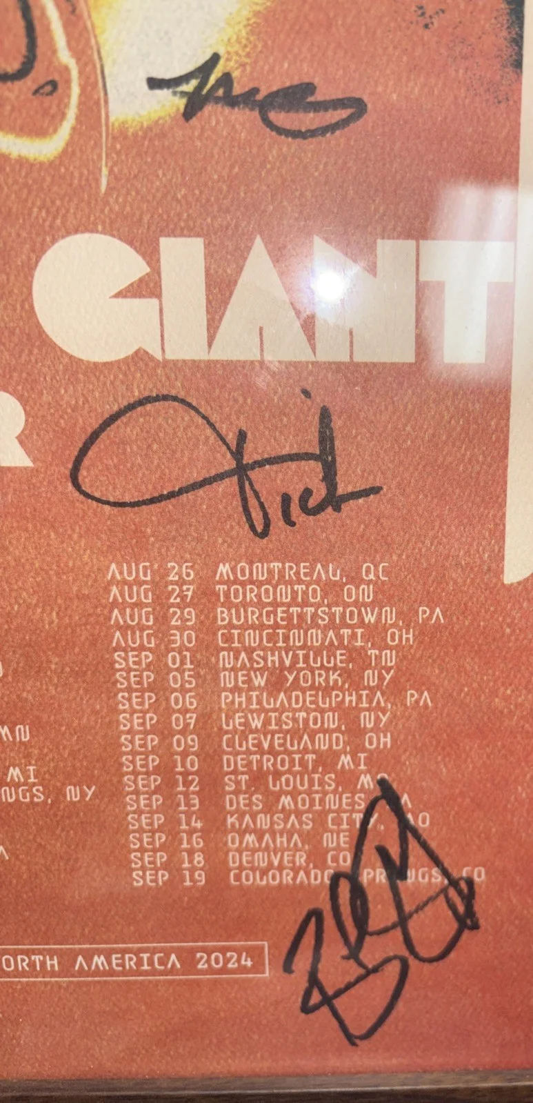 Cage The Elephant Neon Pill Tour Band Signed 11x17 Poster with JSA LOA (ZZ26570), image 3