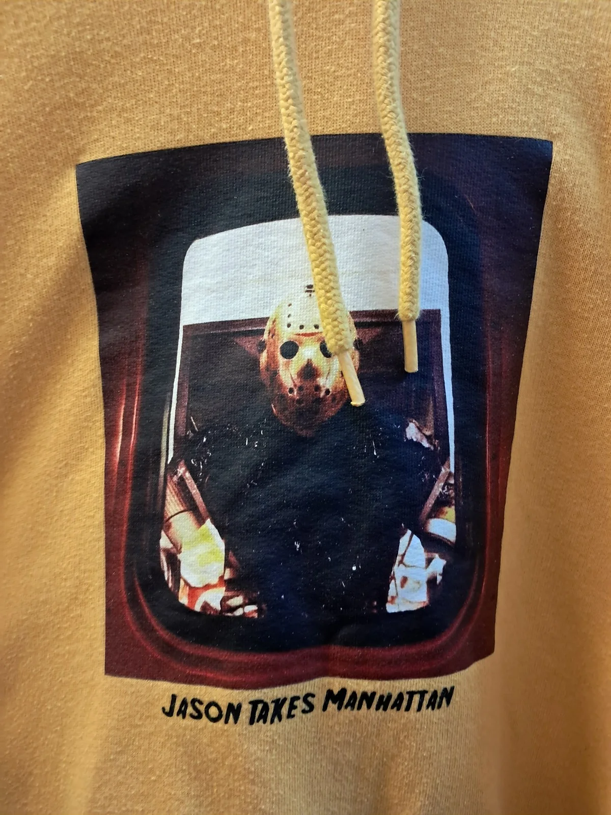 FRIDAY THE 13TH: JASON TAKES MANHATTAN Yellow Size L Hoodie (H&M), изображение 3