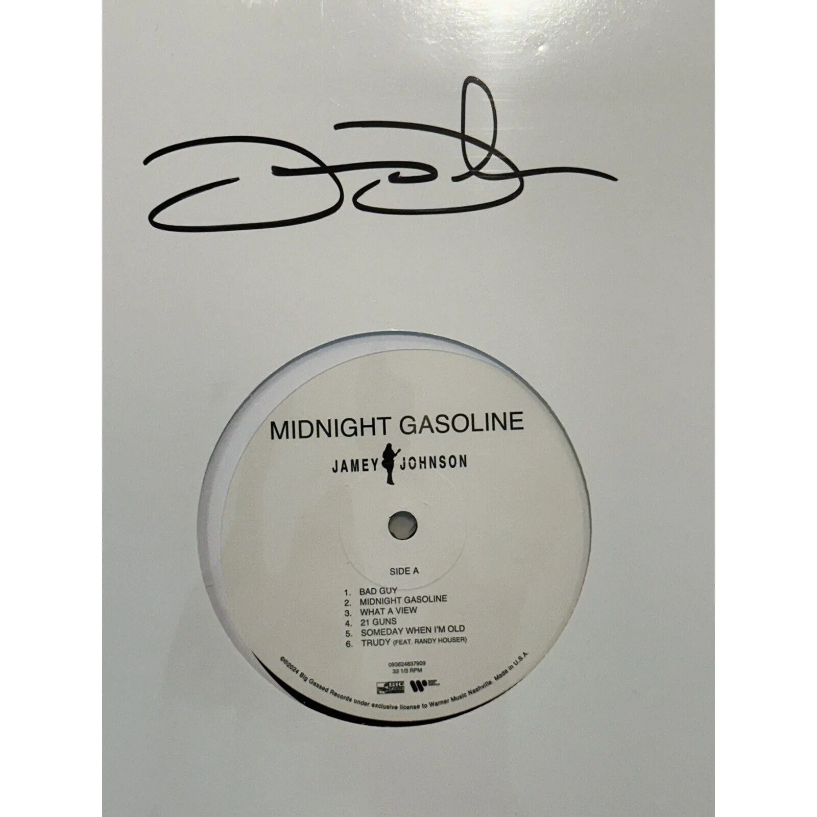 JameyJohnson Signed LP - Midnight Gasoline - Limited Edition Test Pressing, image 5