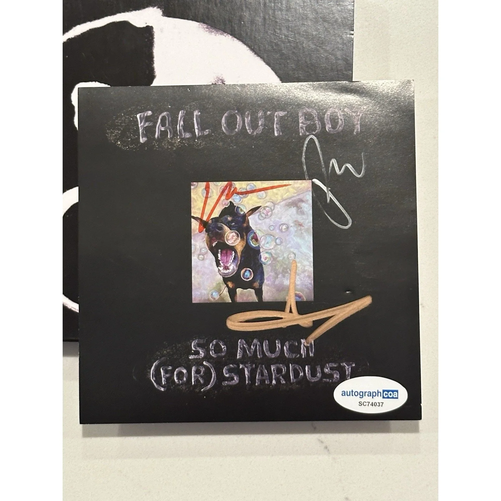 FALL OUT BOY SO MUCH FOR STARDUST SIGNED AUTOGRAPHED ART CARD COA ACOA #15, image 3
