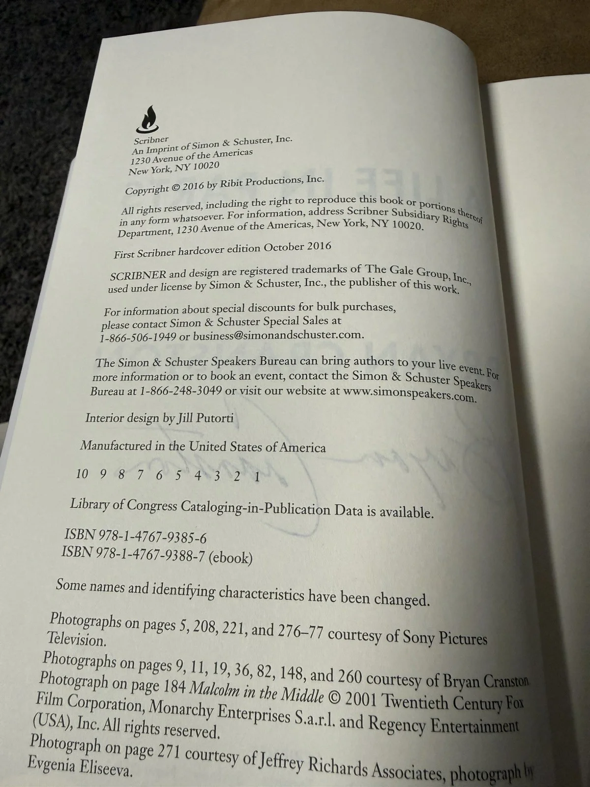 BRYAN CRANSTON SIGNED A LIFE IN PARTS BOOK ACTOR BREAKING BAD WALTER WHITE JSA, изображение 4