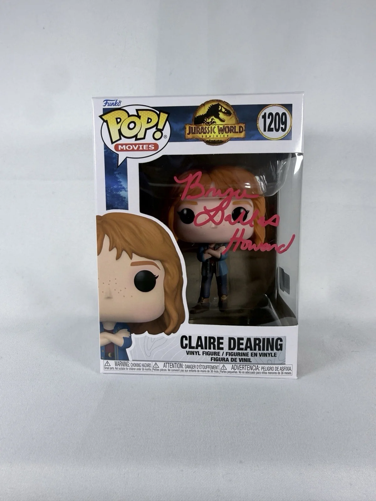 Bryce Dallas Howard Autographed Claire Dearing Jurassic World Funko Pop OCCM, image 2