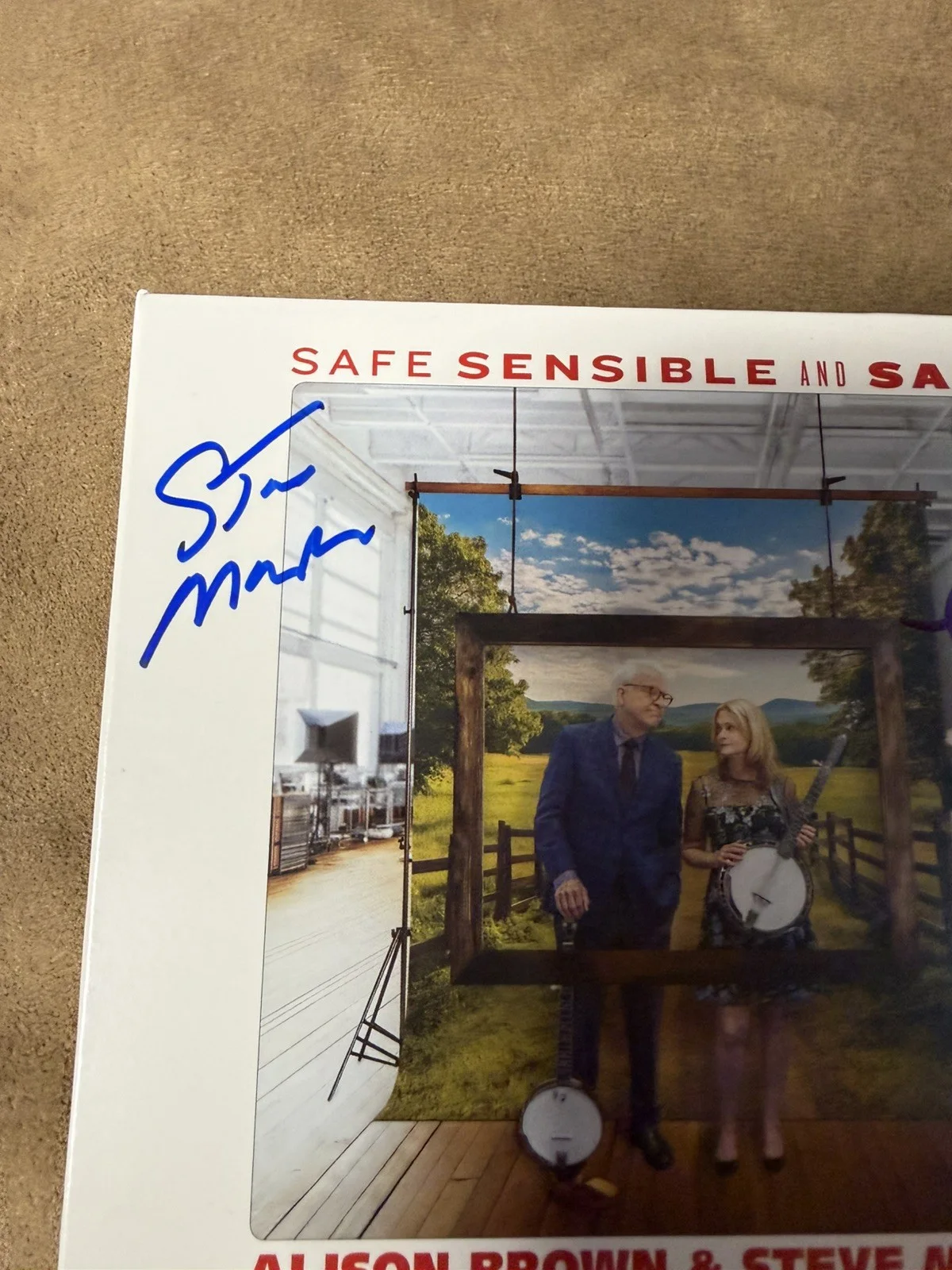 Steve Martin & Alison Brown Signed "Safe Sensible & Sound" CD Cover with JSA COA, изображение 2