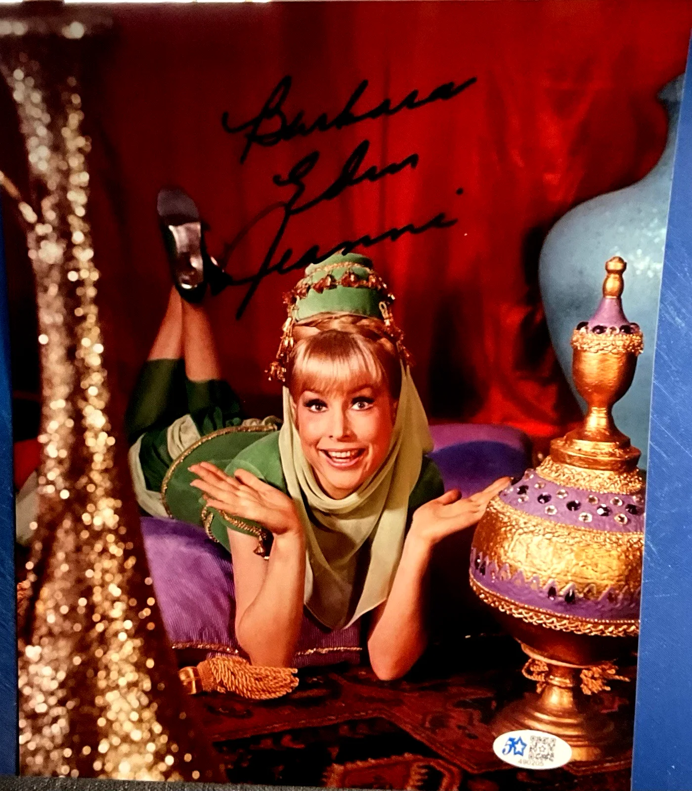 BARBARA EDEN — BARBARA EDEN I DREAM OF GENIE AUTOGRAPHED 8x10 "INSIDE HER BOTTLE 5 STAR COA, изображение 3
