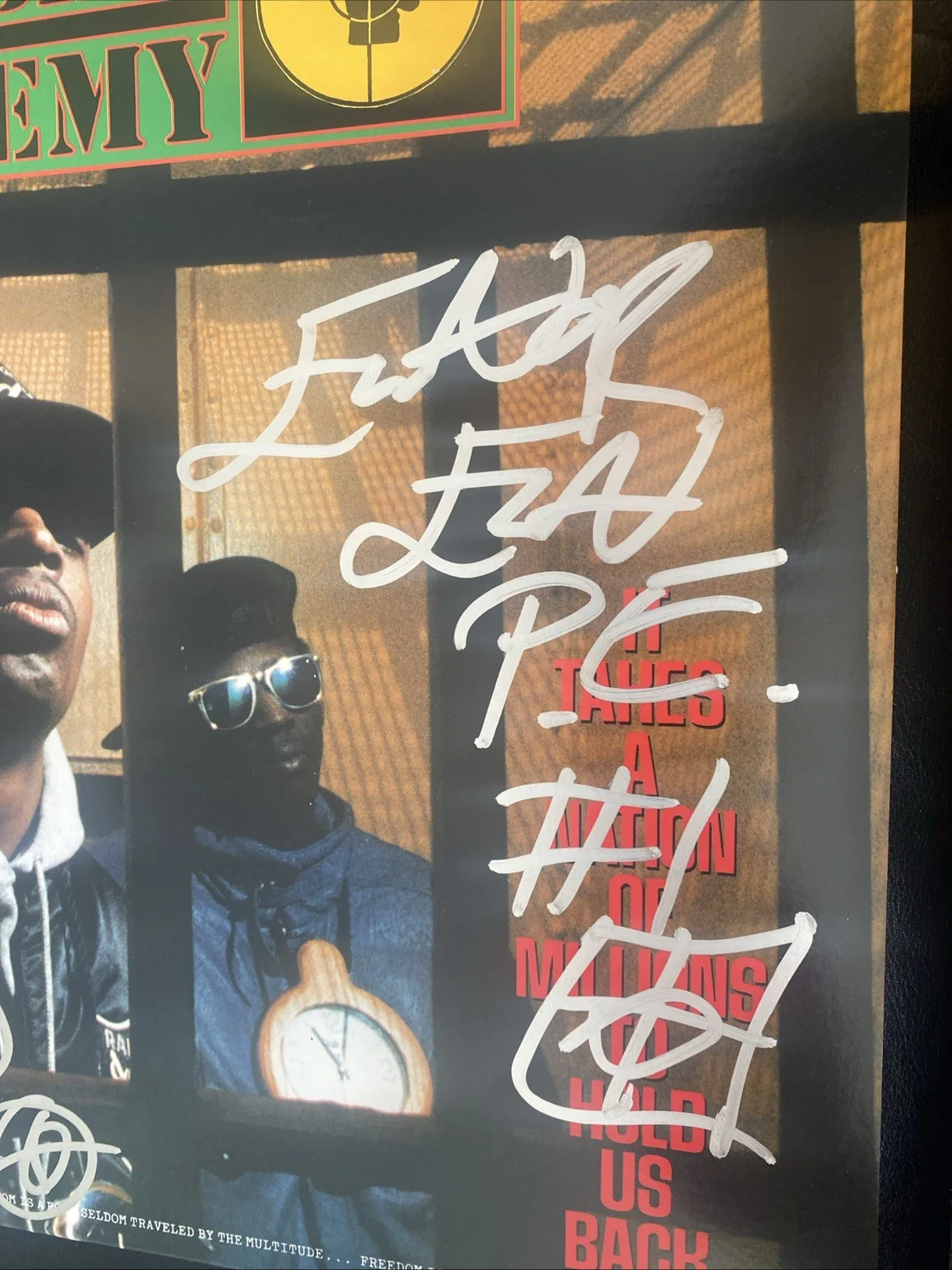 Public Enemy Signed Vinyl (flavor Flav & Chuck D), image 2