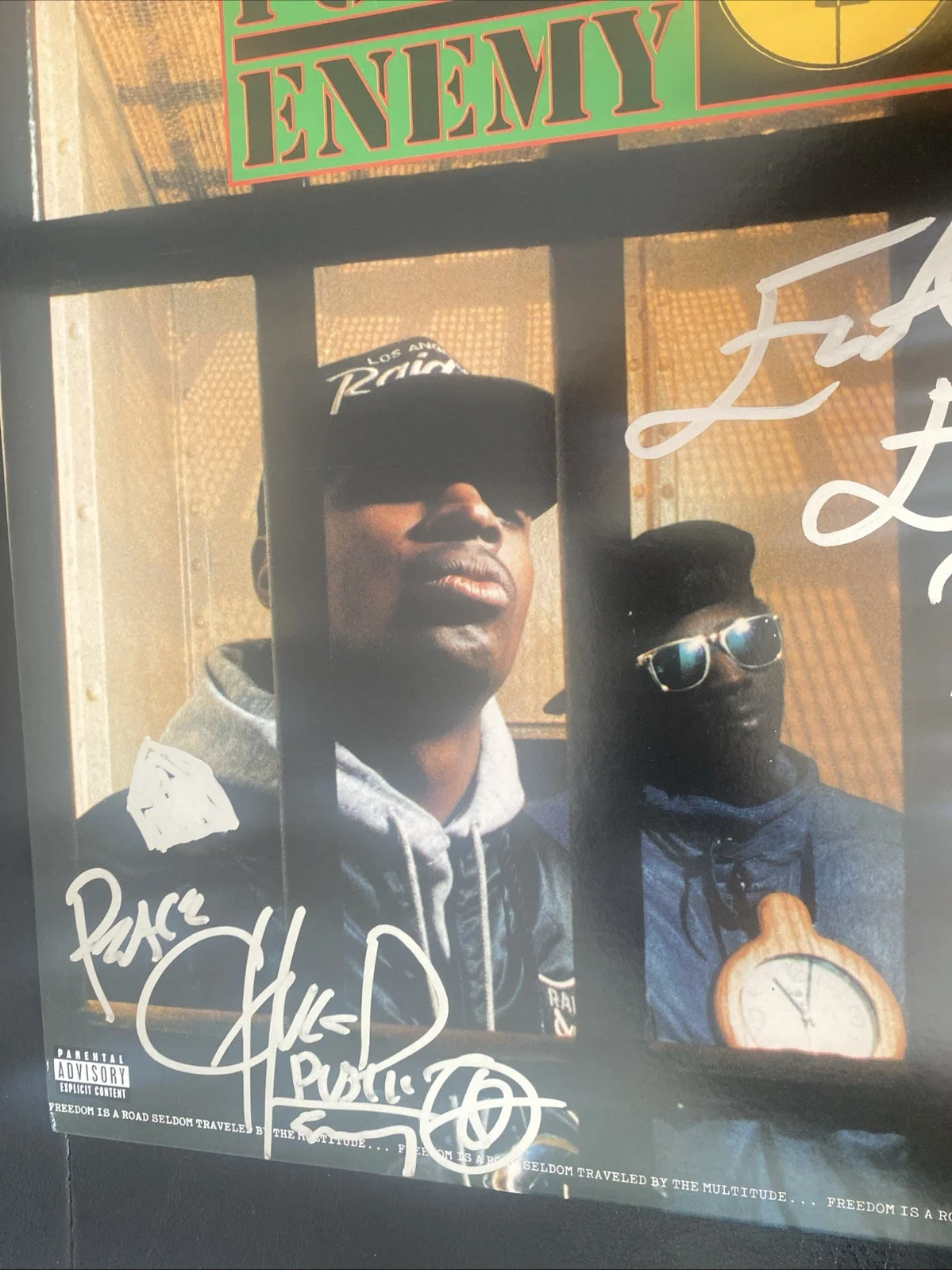 Public Enemy Signed Vinyl (flavor Flav & Chuck D), image 3