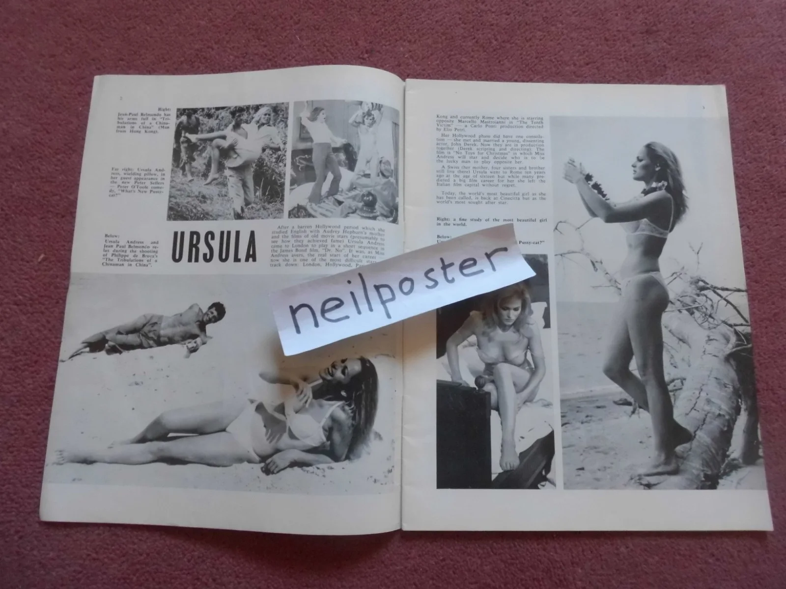 CONTINENTAL FILM REVIEW (Aug 1965) VERONIQUE VENDELL, URSULA ANDRESS, etc, изображение 2